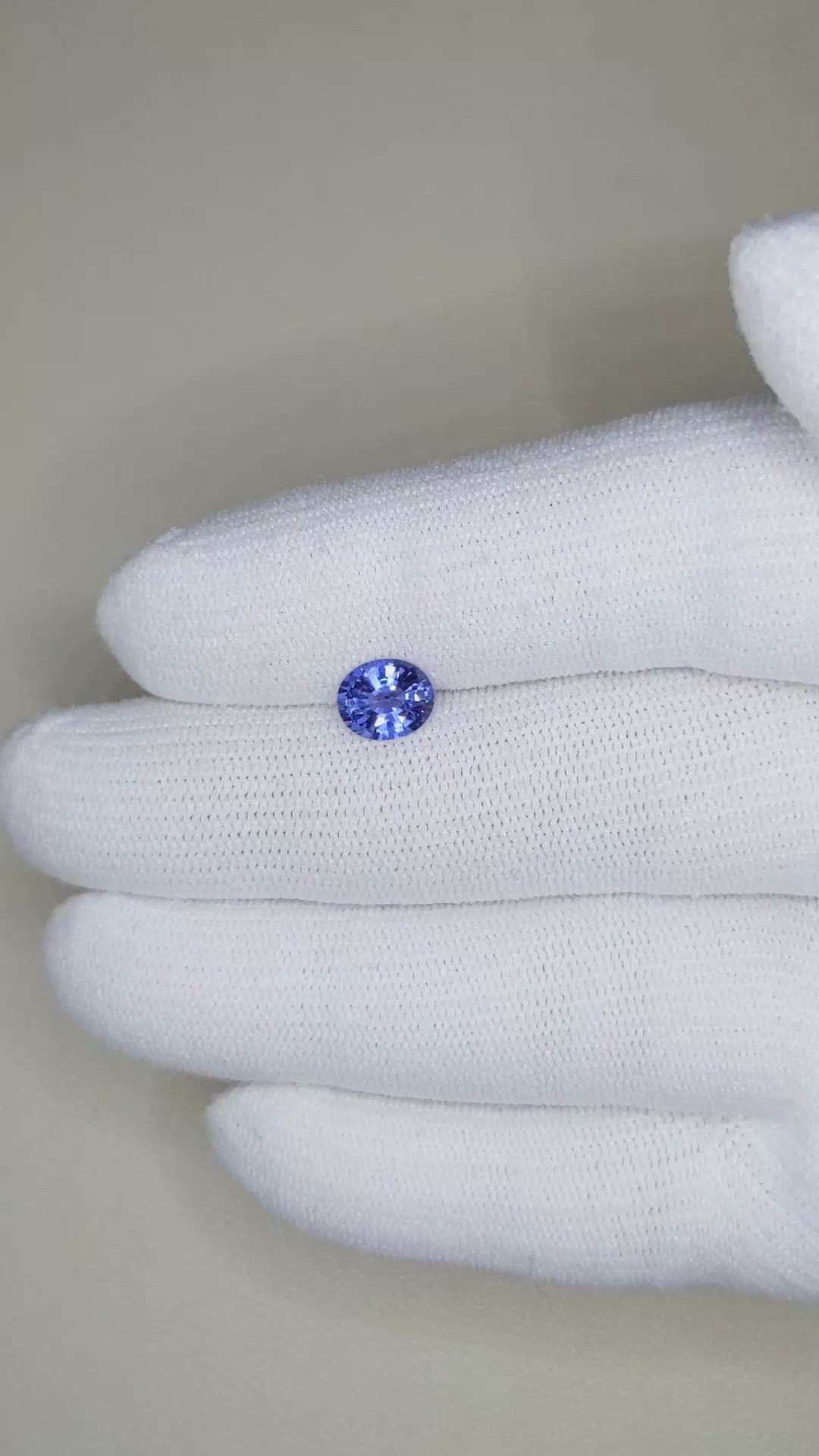 1.09 Ct. Blue Sapphire from Ceylon (Sri Lanka) Size Video