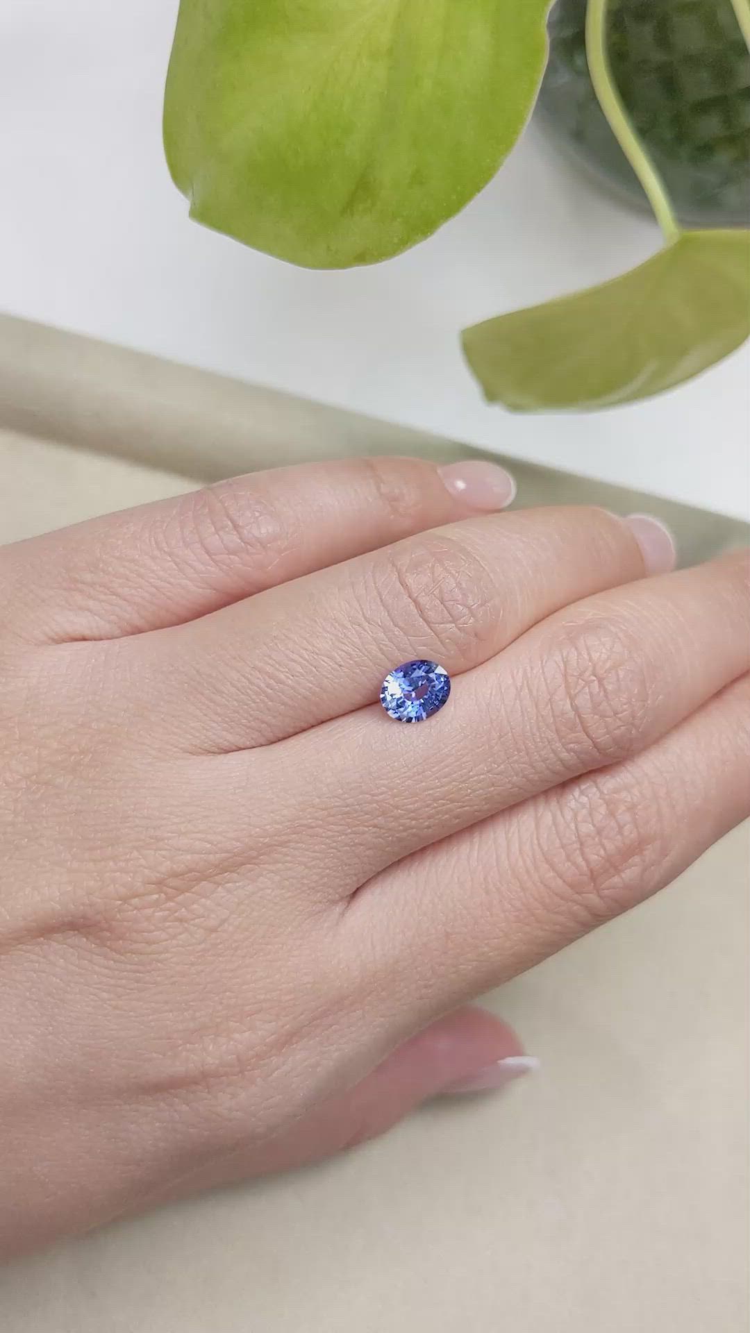 1.09 Ct. Blue Sapphire from Ceylon (Sri Lanka) Size Video