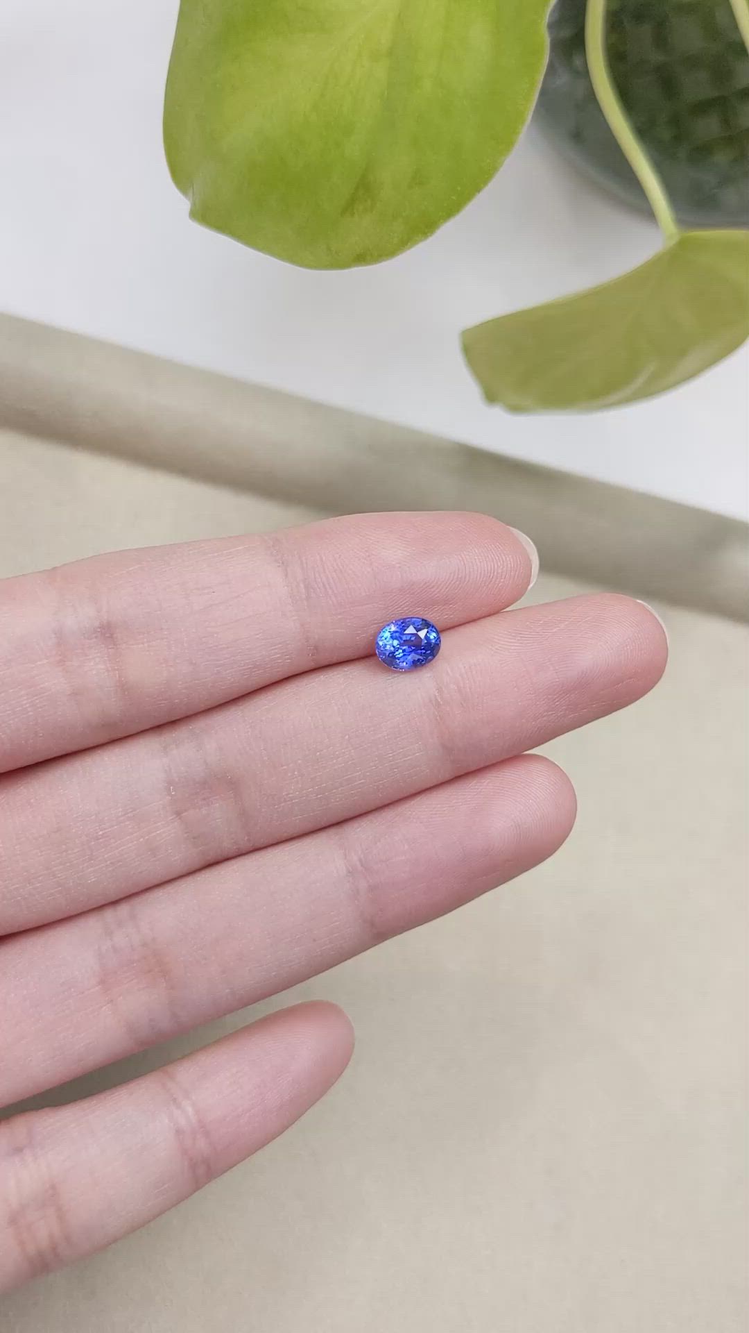 1.09 Ct. Blue Sapphire from Ceylon (Sri Lanka) Size Video