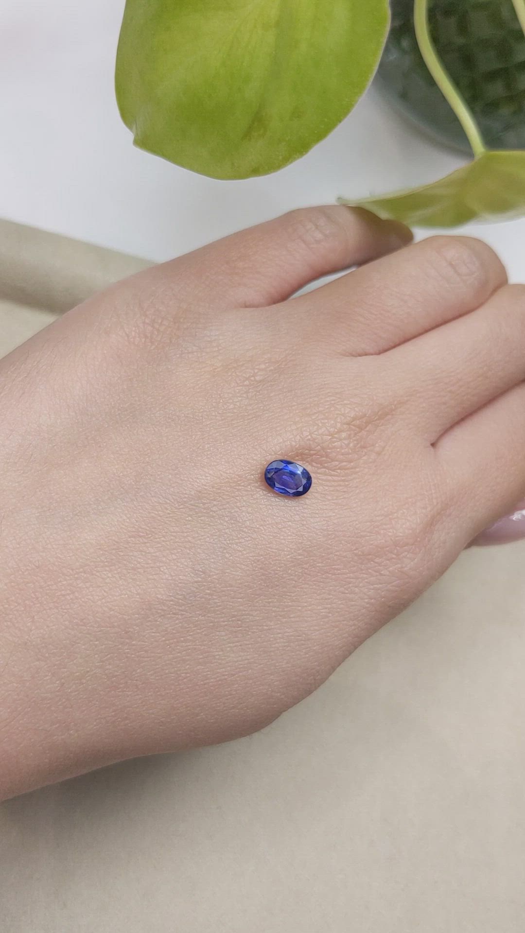 1.09 Ct. Blue Sapphire from Ceylon (Sri Lanka) Size Video