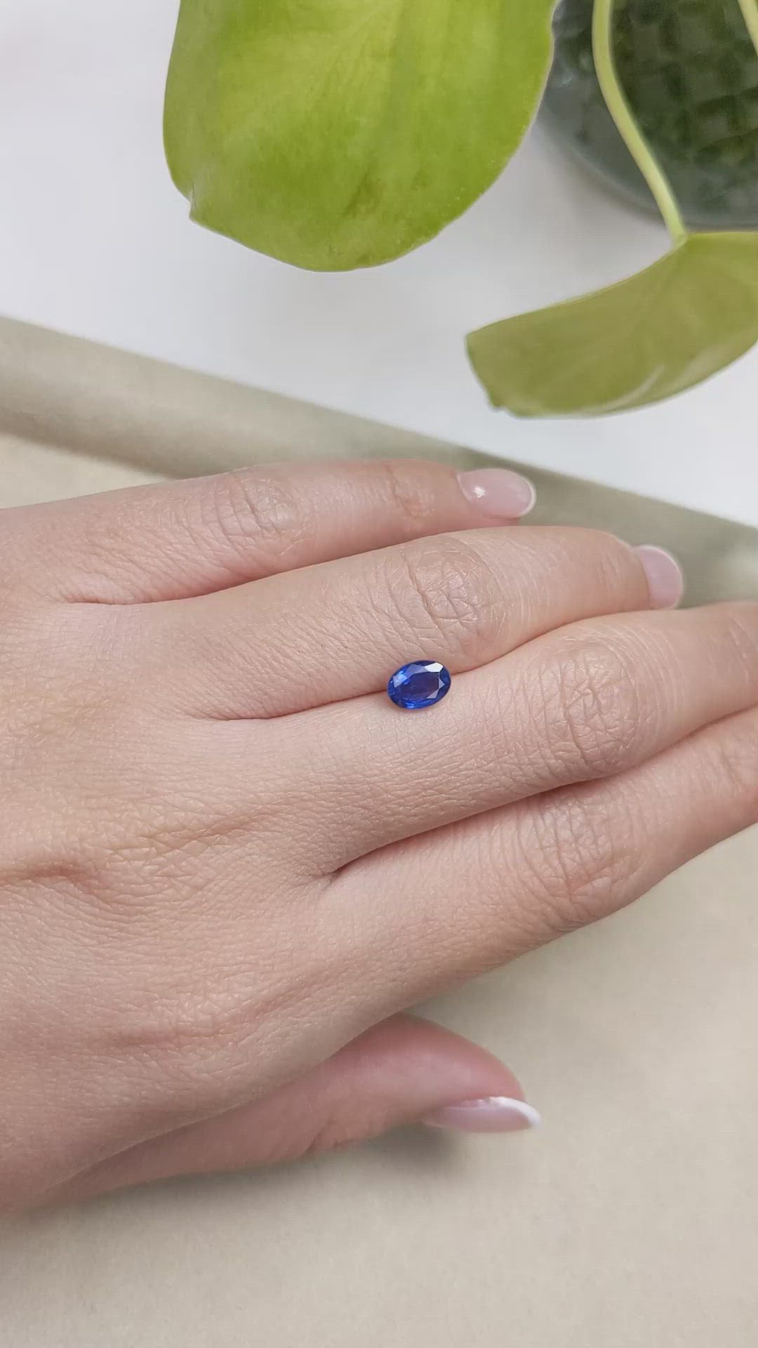 1.08 Ct. Blue Sapphire from Ceylon (Sri Lanka) Size Video