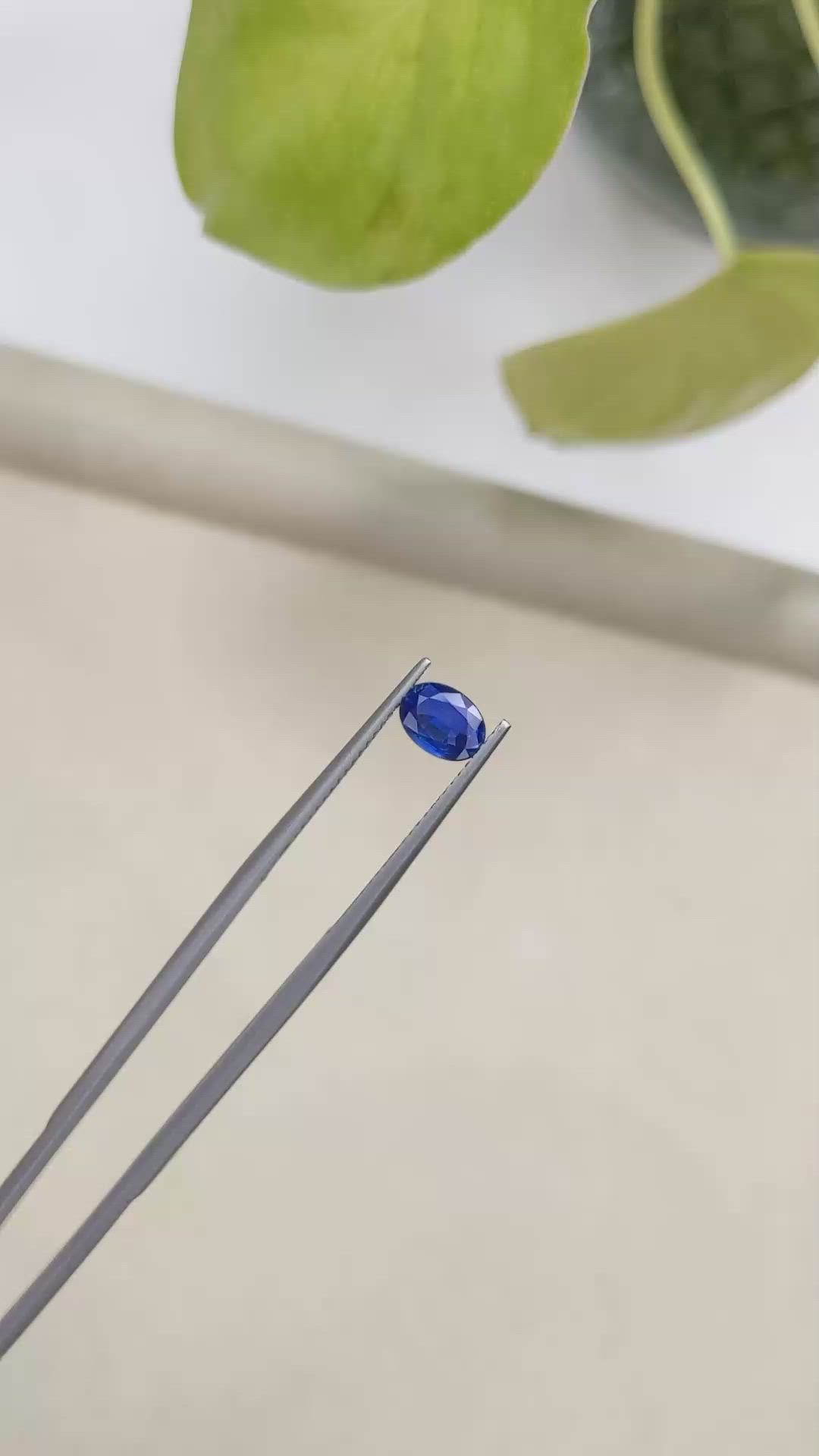 1.08 Ct. Blue Sapphire from Ceylon (Sri Lanka) Size Video
