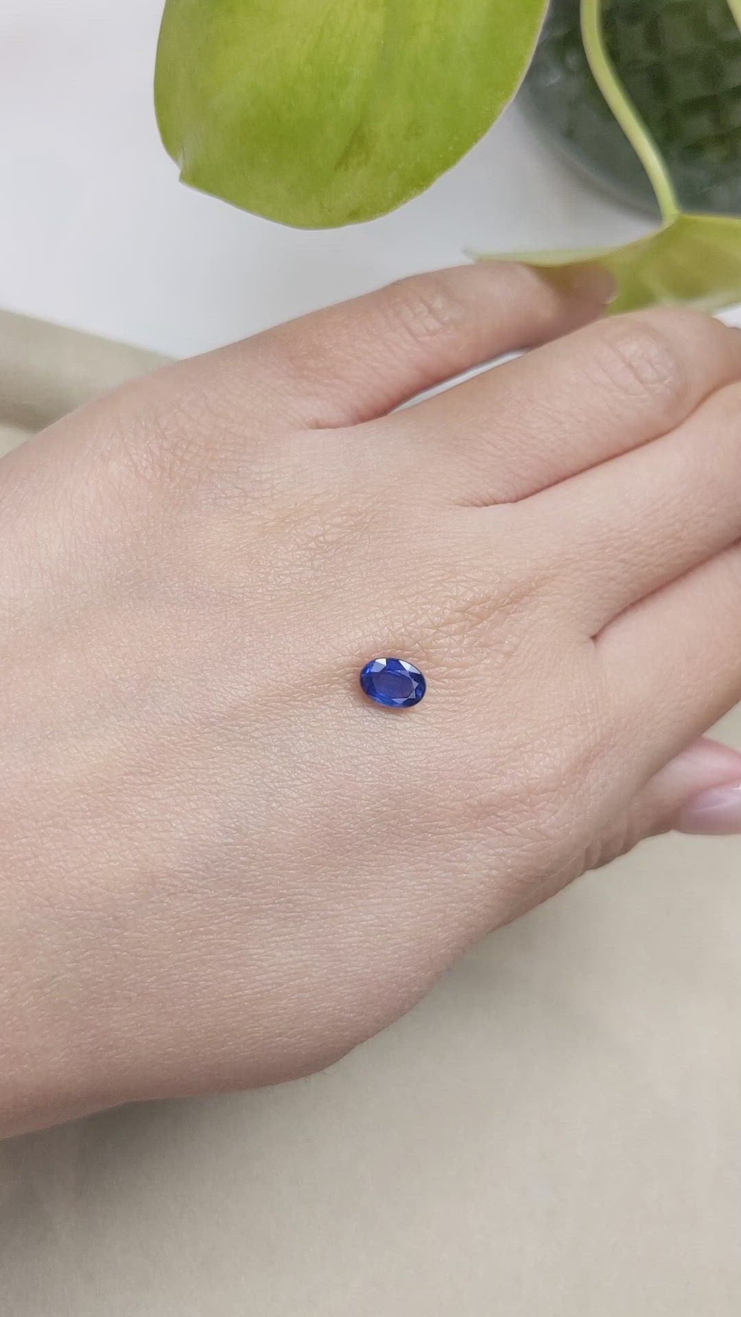 1.08 Ct. Blue Sapphire from Ceylon (Sri Lanka) Size Video
