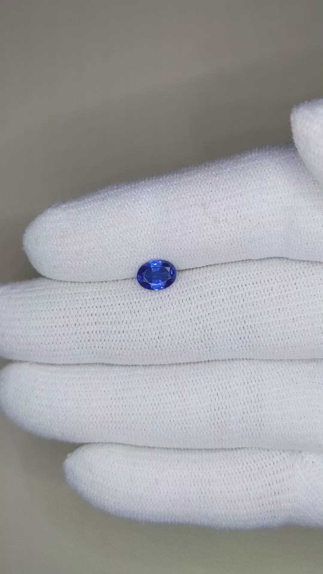 1.07 Ct. Blue Sapphire from Ceylon (Sri Lanka) Size Video