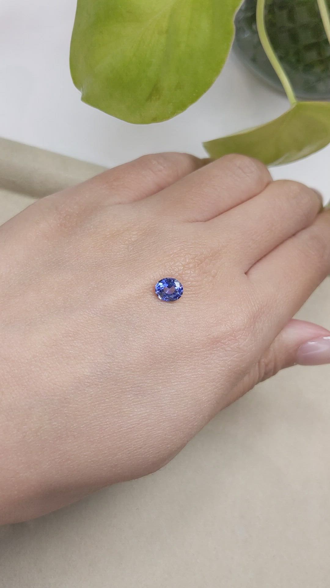 1.06 Ct. Blue Sapphire from Ceylon (Sri Lanka) Size Video