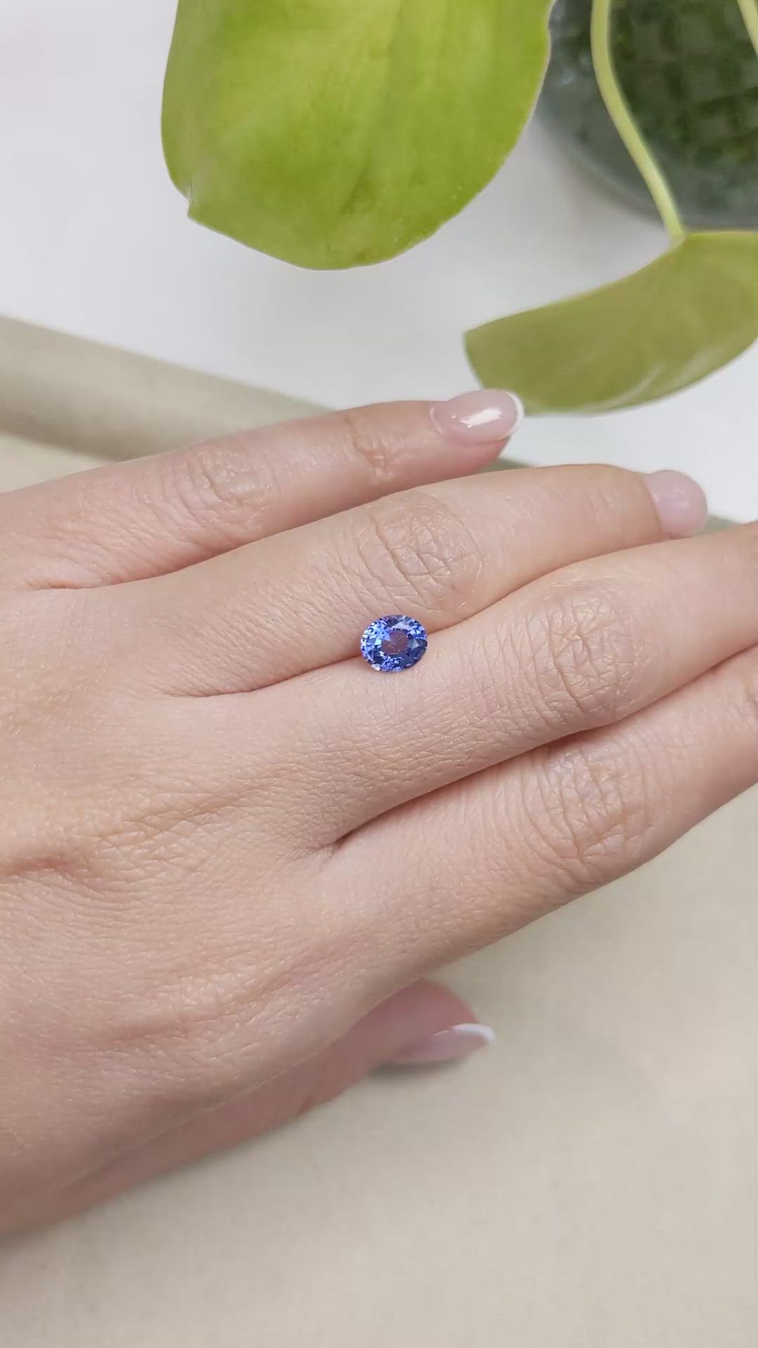1.06 Ct. Blue Sapphire from Ceylon (Sri Lanka) Size Video