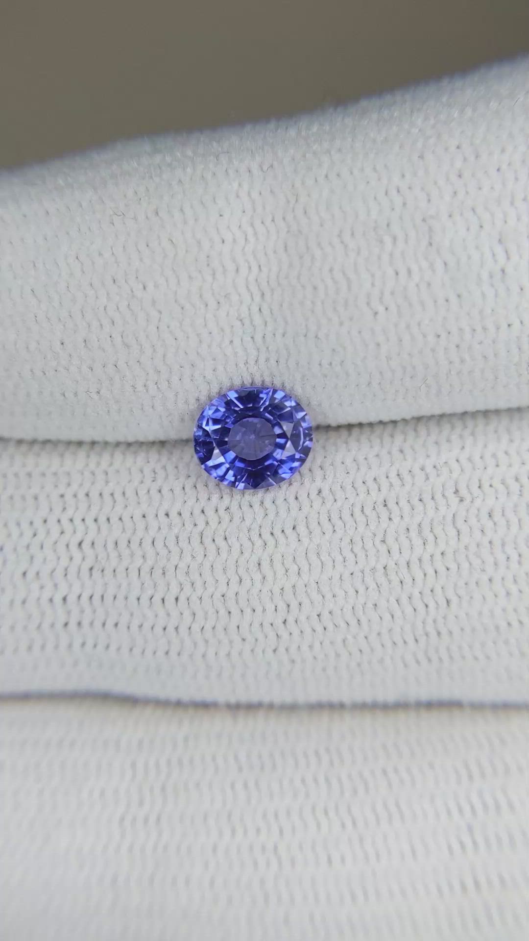 1.06 Ct. Blue Sapphire from Ceylon (Sri Lanka) Size Video