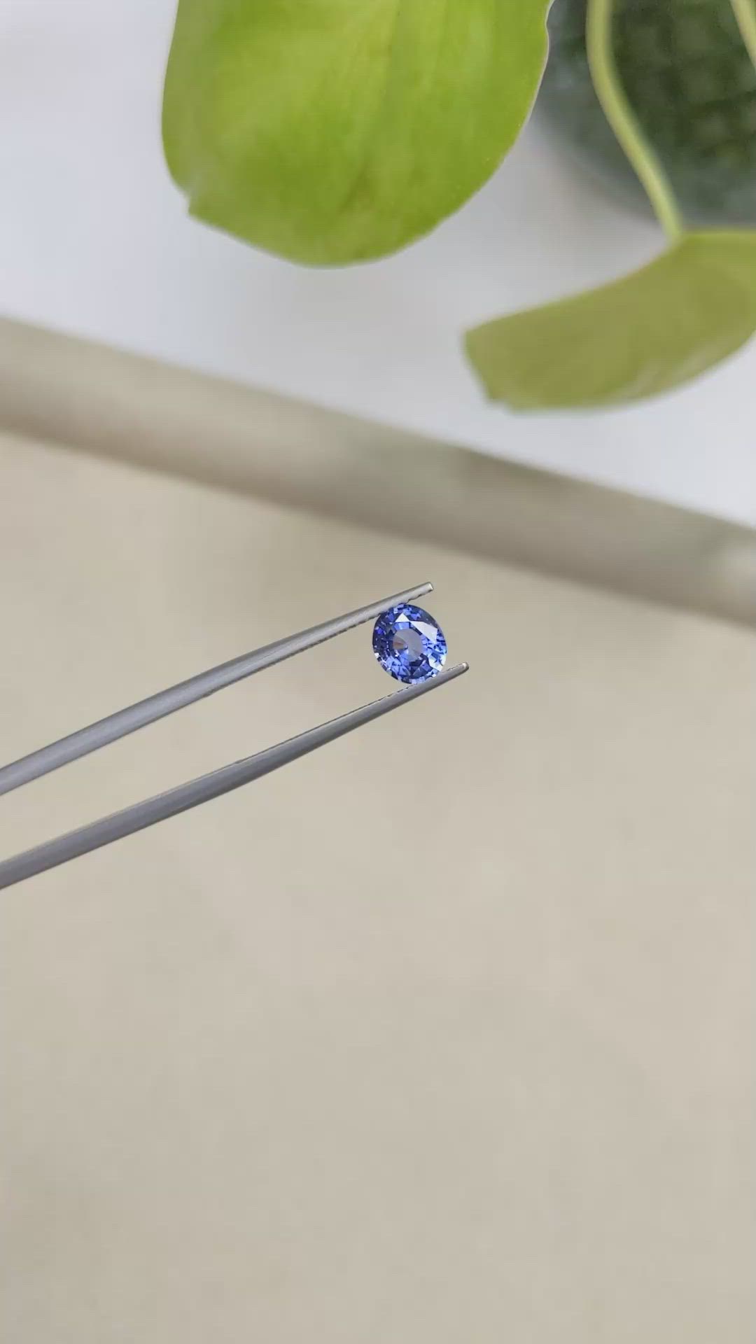 1.06 Ct. Blue Sapphire from Ceylon (Sri Lanka) Size Video