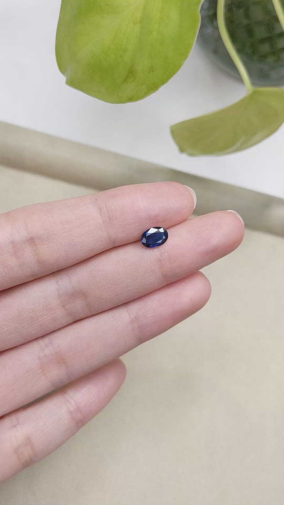 1.05 Ct. Blue Sapphire from Ceylon (Sri Lanka) Size Video
