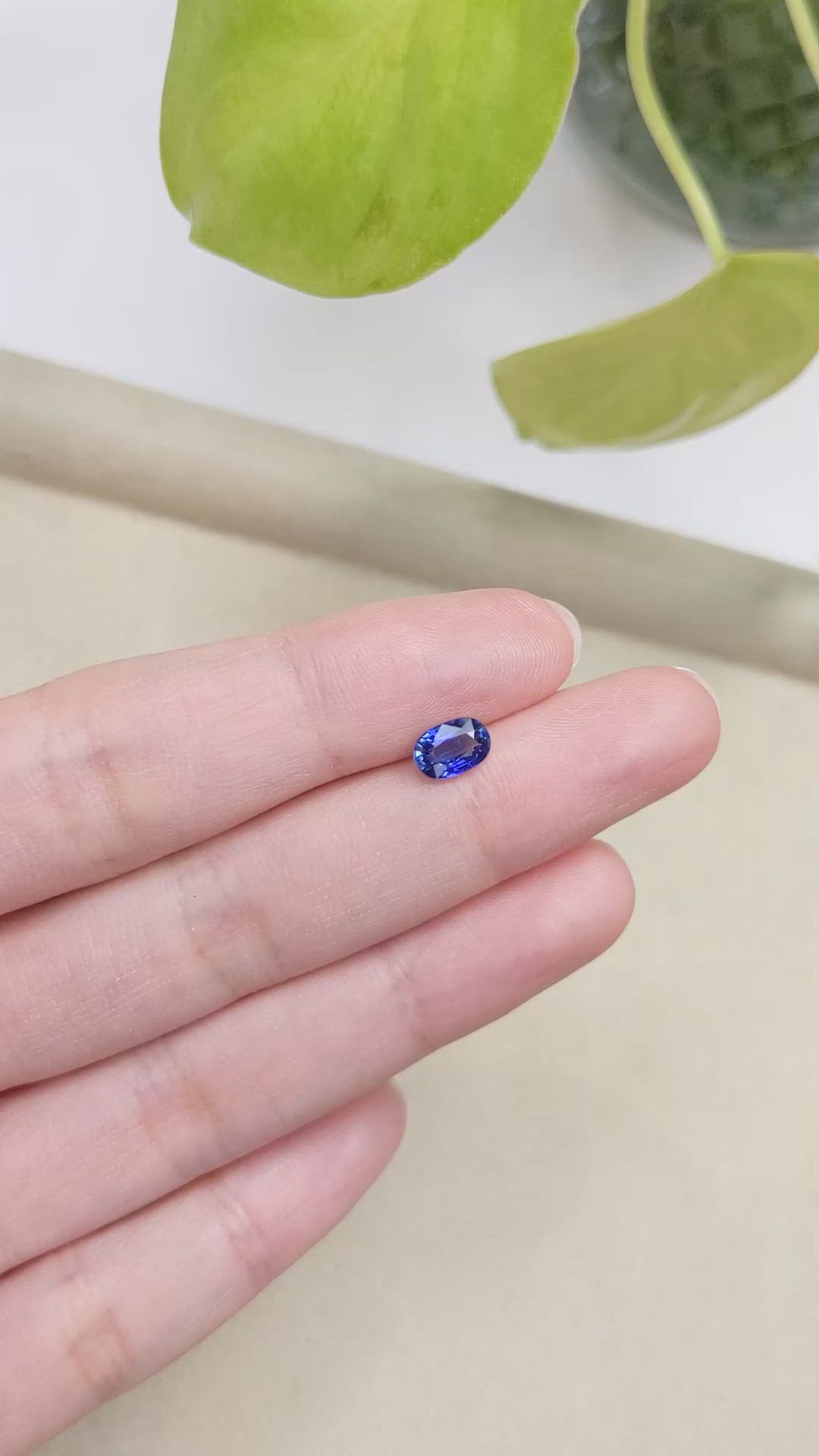 1.04 Ct. Blue Sapphire from Ceylon (Sri Lanka) Size Video