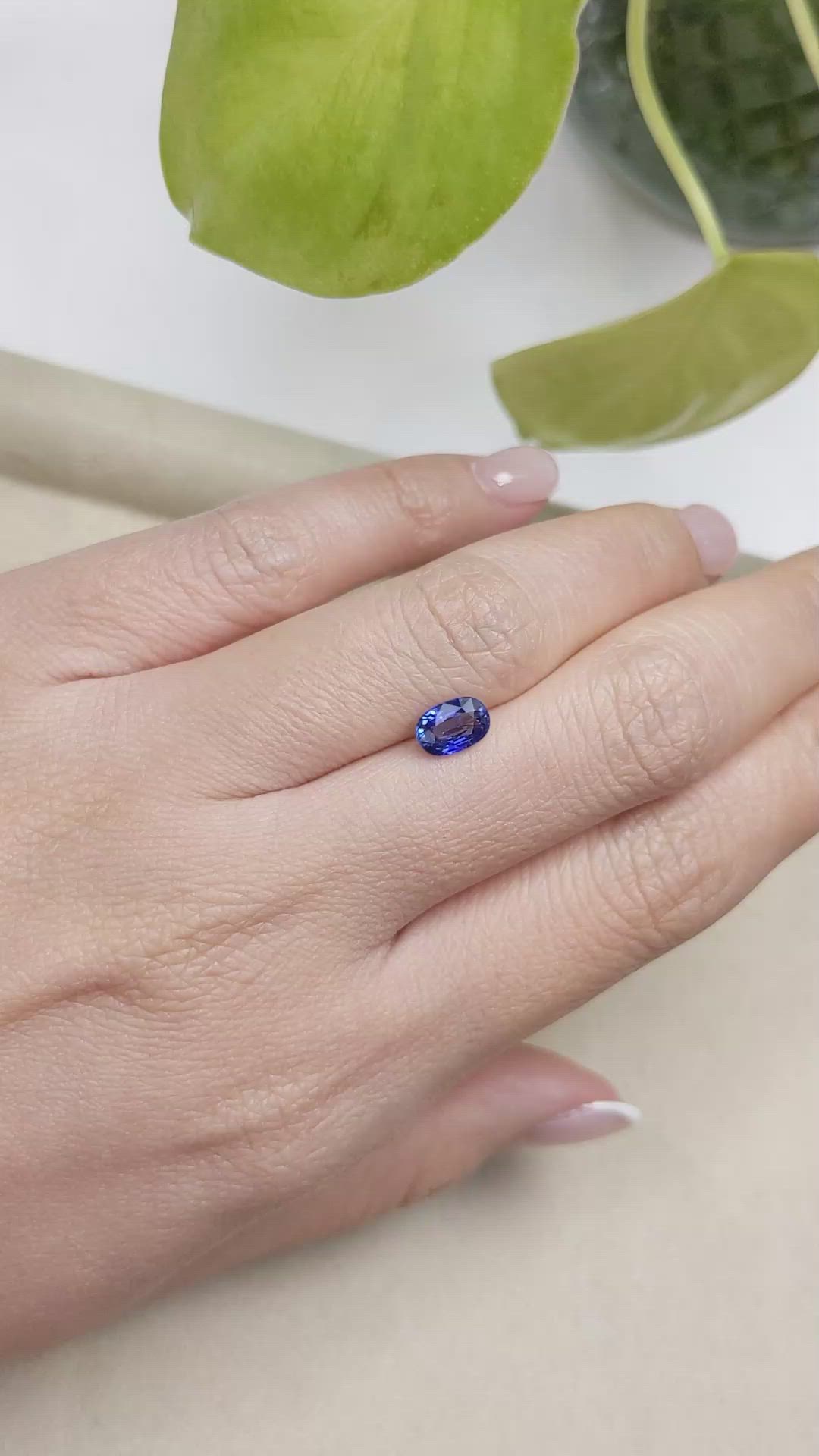 1.04 Ct. Blue Sapphire from Ceylon (Sri Lanka) Size Video