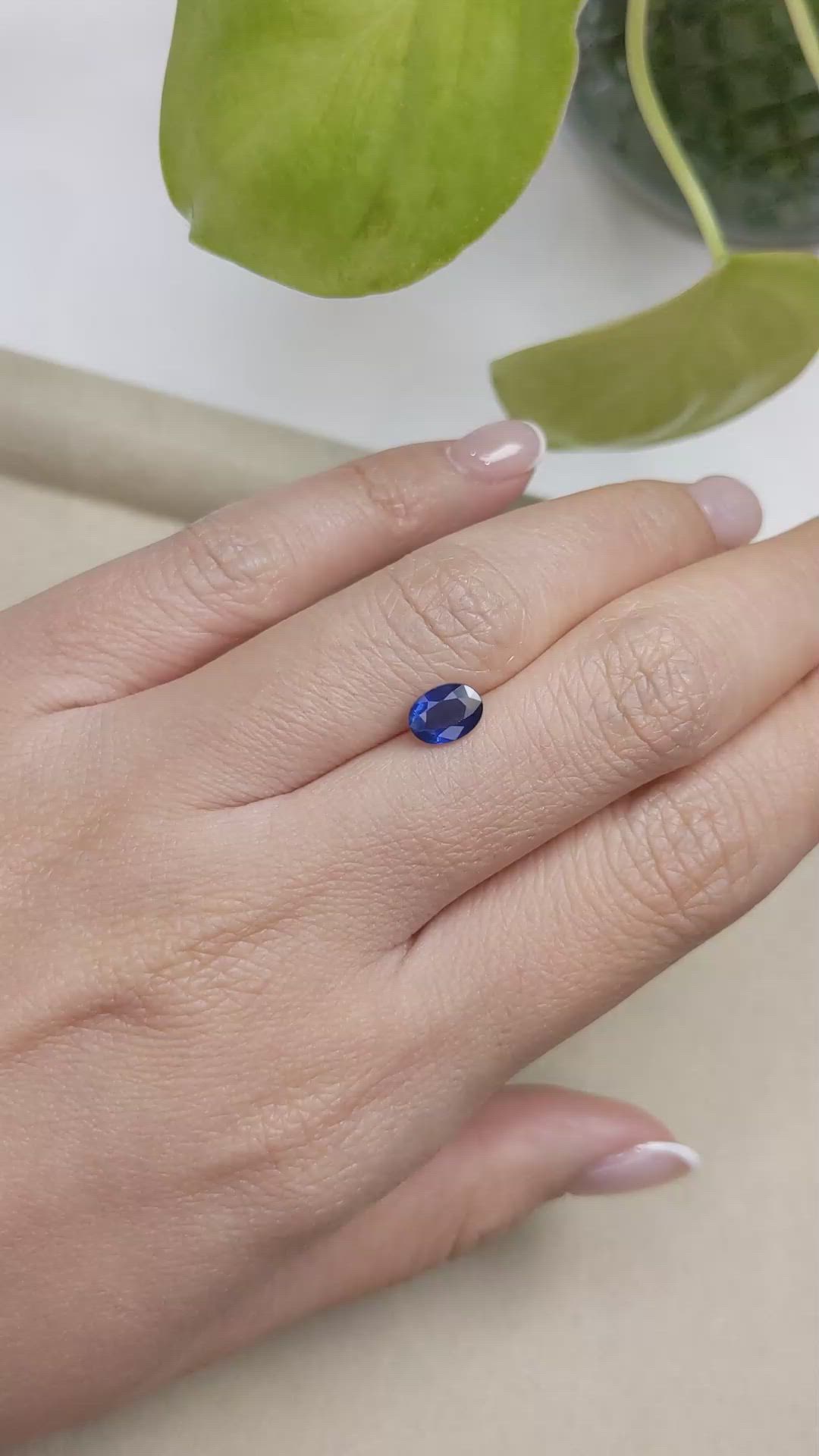 1.04 Ct. Blue Sapphire from Ceylon (Sri Lanka) Size Video
