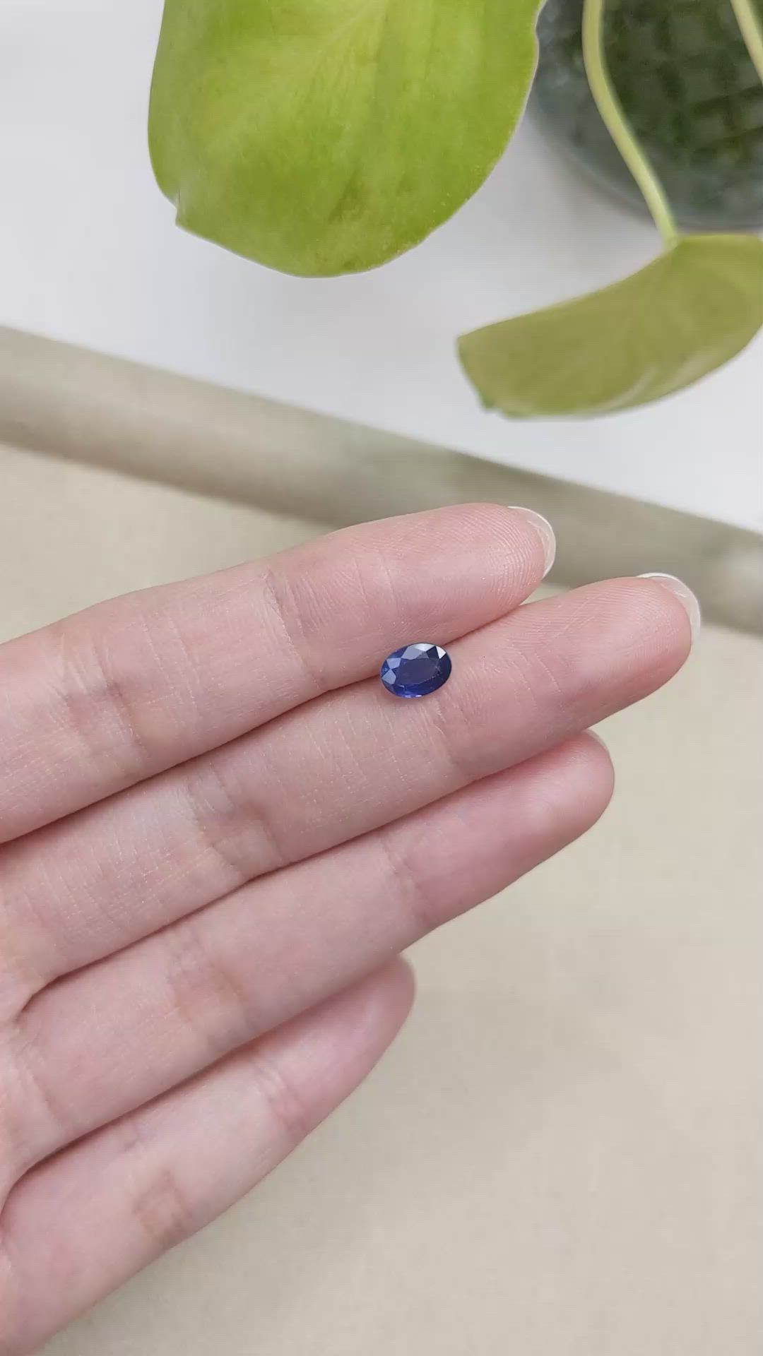 1.04 Ct. Blue Sapphire from Ceylon (Sri Lanka) Size Video