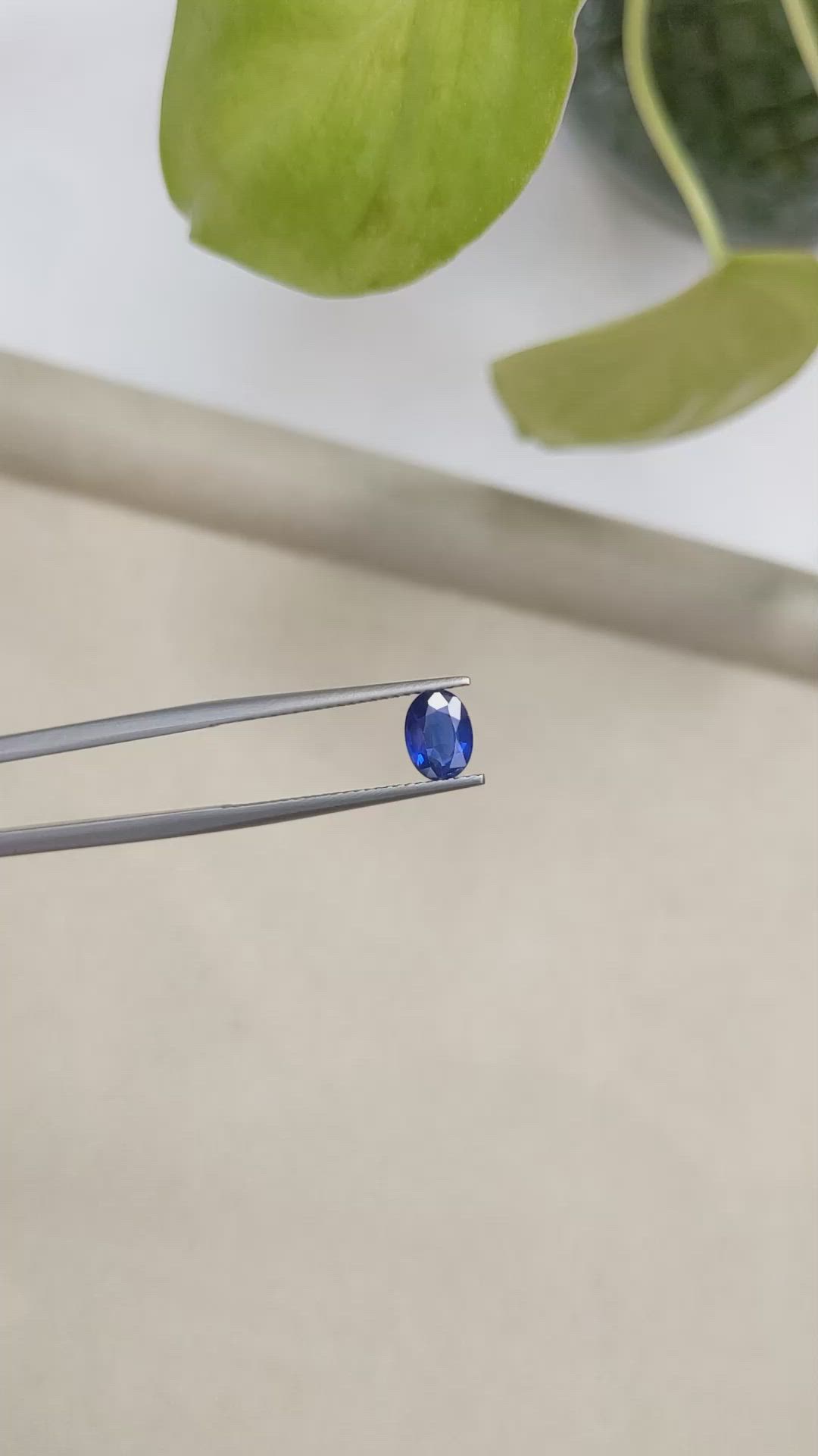 1.04 Ct. Blue Sapphire from Ceylon (Sri Lanka) Size Video
