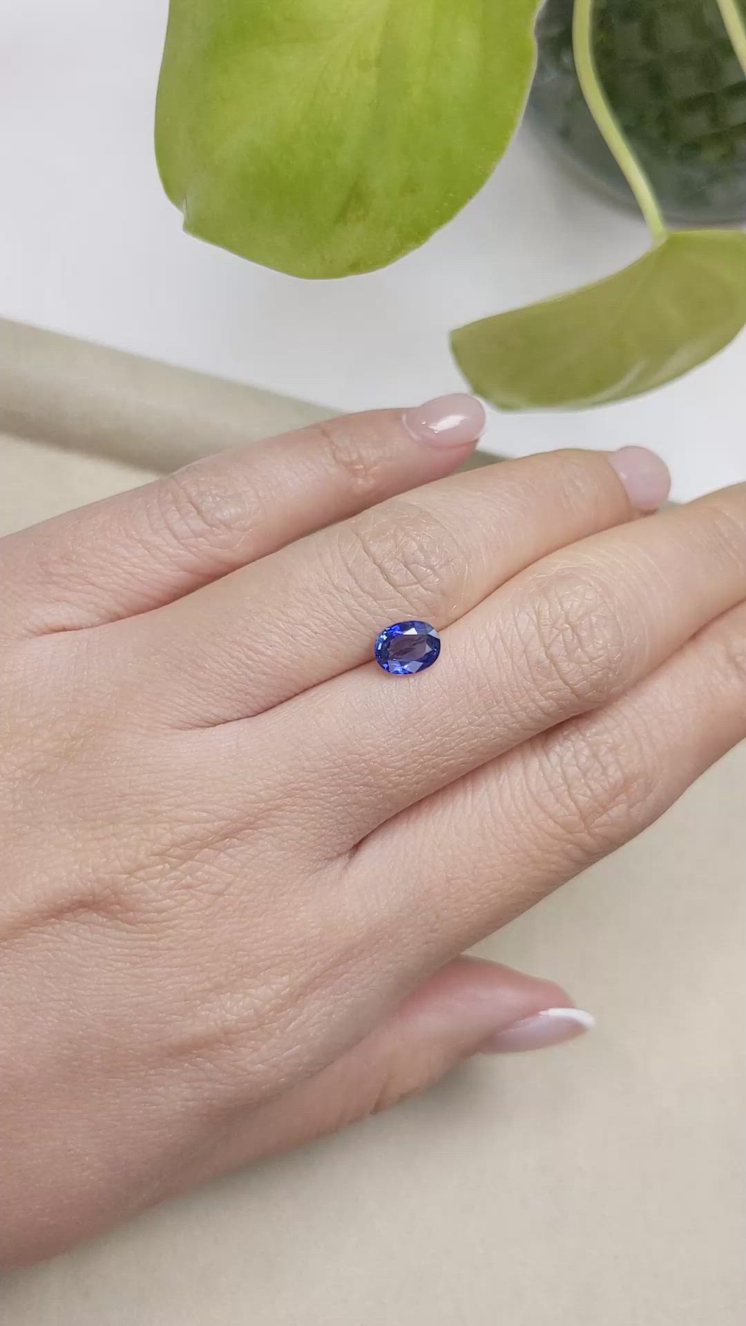 1.04 Ct. Blue Sapphire from Ceylon (Sri Lanka) Size Video