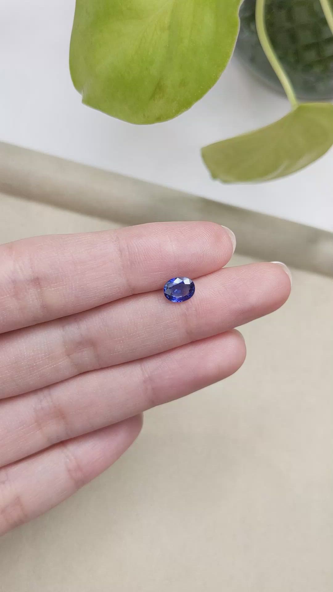 1.04 Ct. Blue Sapphire from Ceylon (Sri Lanka) Size Video