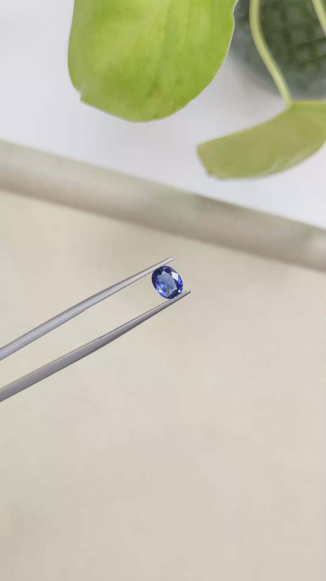 1.04 Ct. Blue Sapphire from Ceylon (Sri Lanka) Size Video