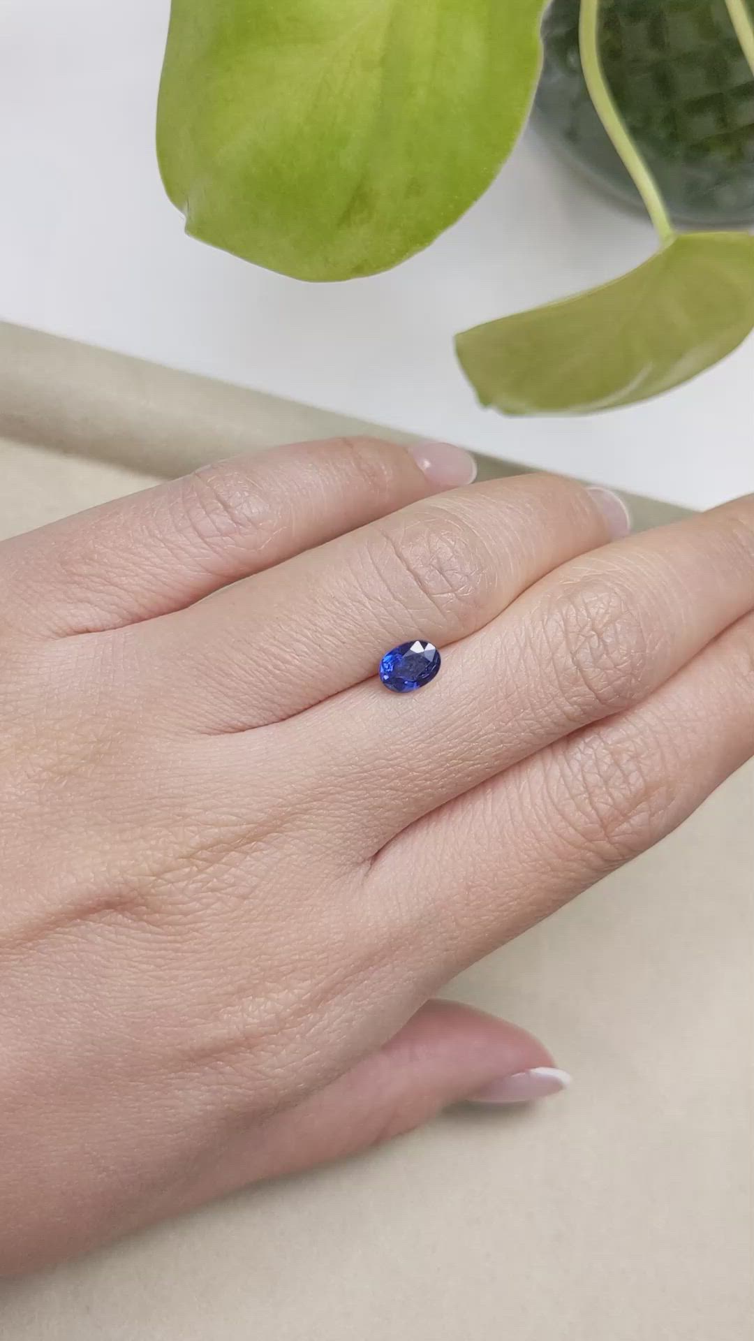 1.04 Ct. Blue Sapphire from Ceylon (Sri Lanka) Size Video