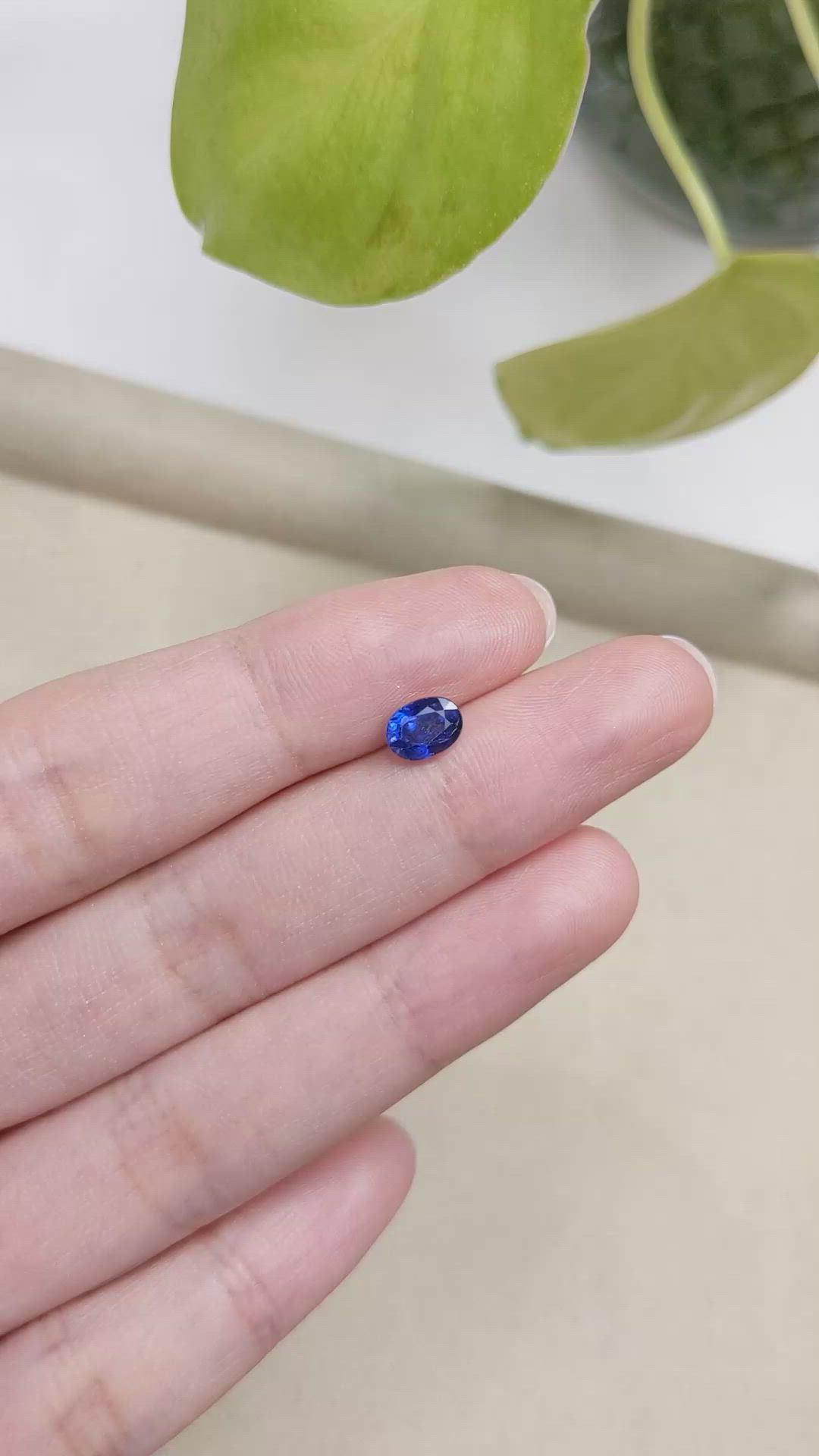 1.04 Ct. Blue Sapphire from Ceylon (Sri Lanka) Size Video