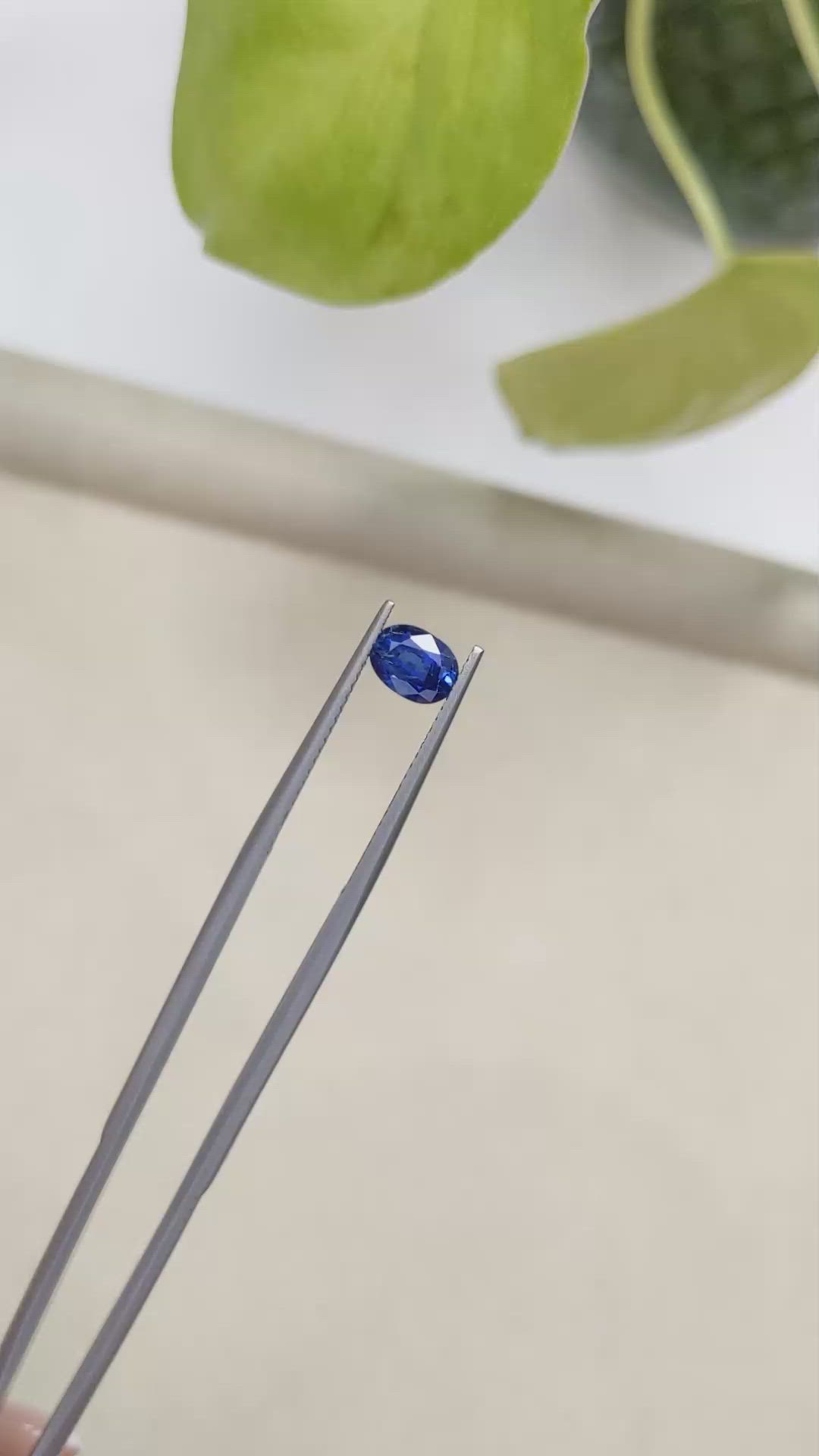 1.04 Ct. Blue Sapphire from Ceylon (Sri Lanka) Size Video