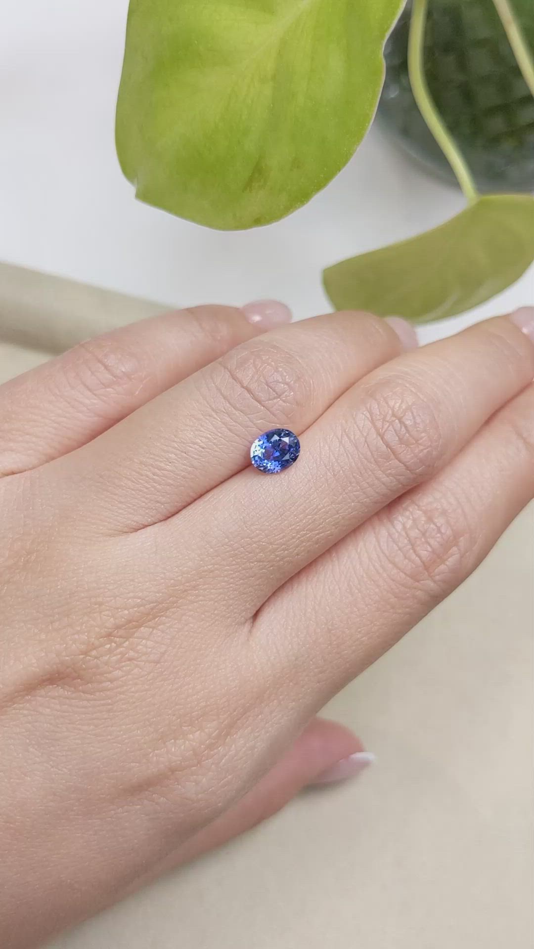 1.22 Ct. Blue Sapphire from Ceylon (Sri Lanka) Size Video