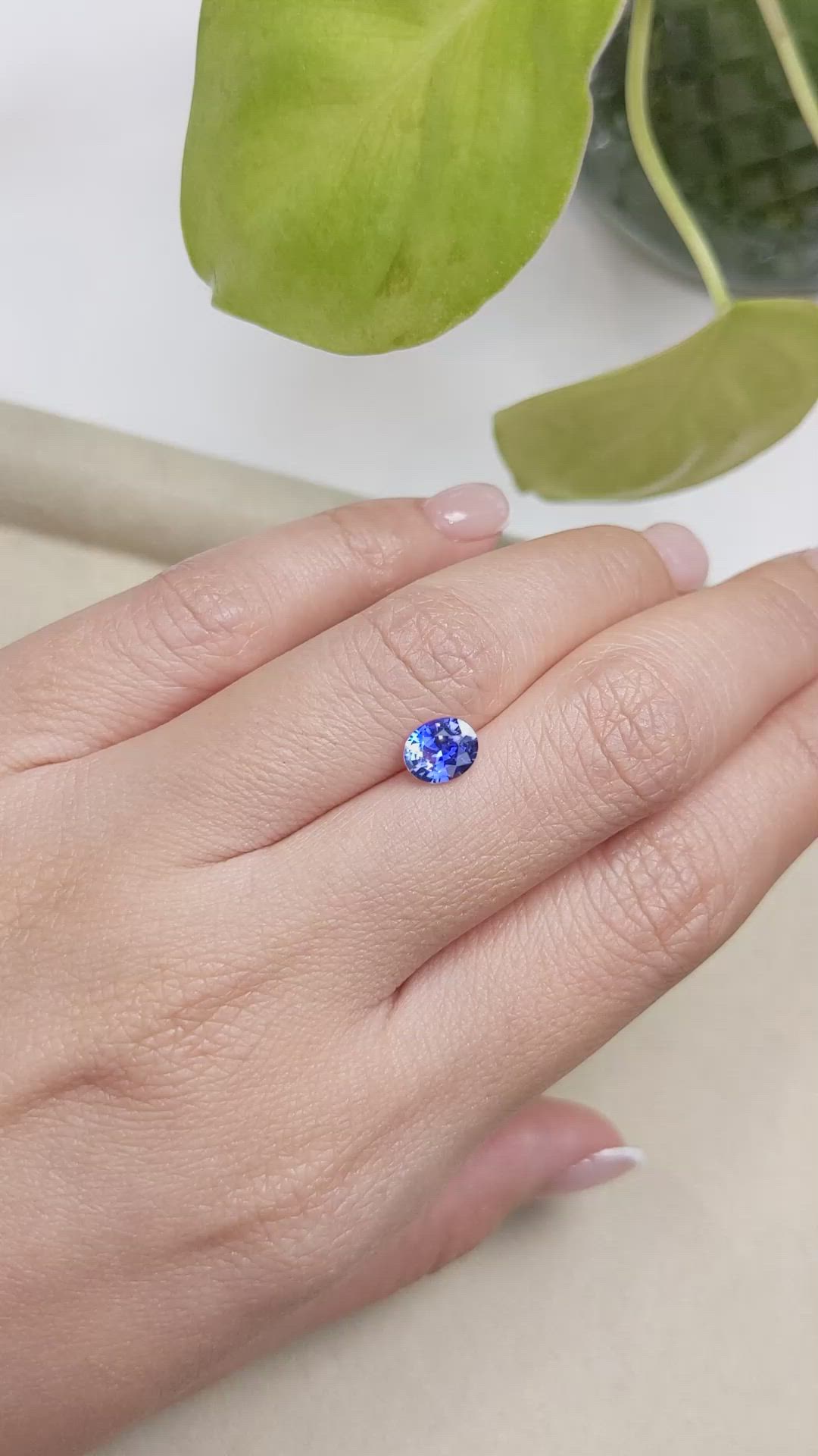1.11 Ct. Blue Sapphire from Ceylon (Sri Lanka) Size Video