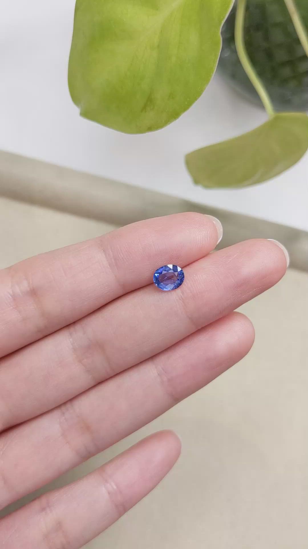 1.10 Ct. Blue Sapphire from Ceylon (Sri Lanka) Size Video