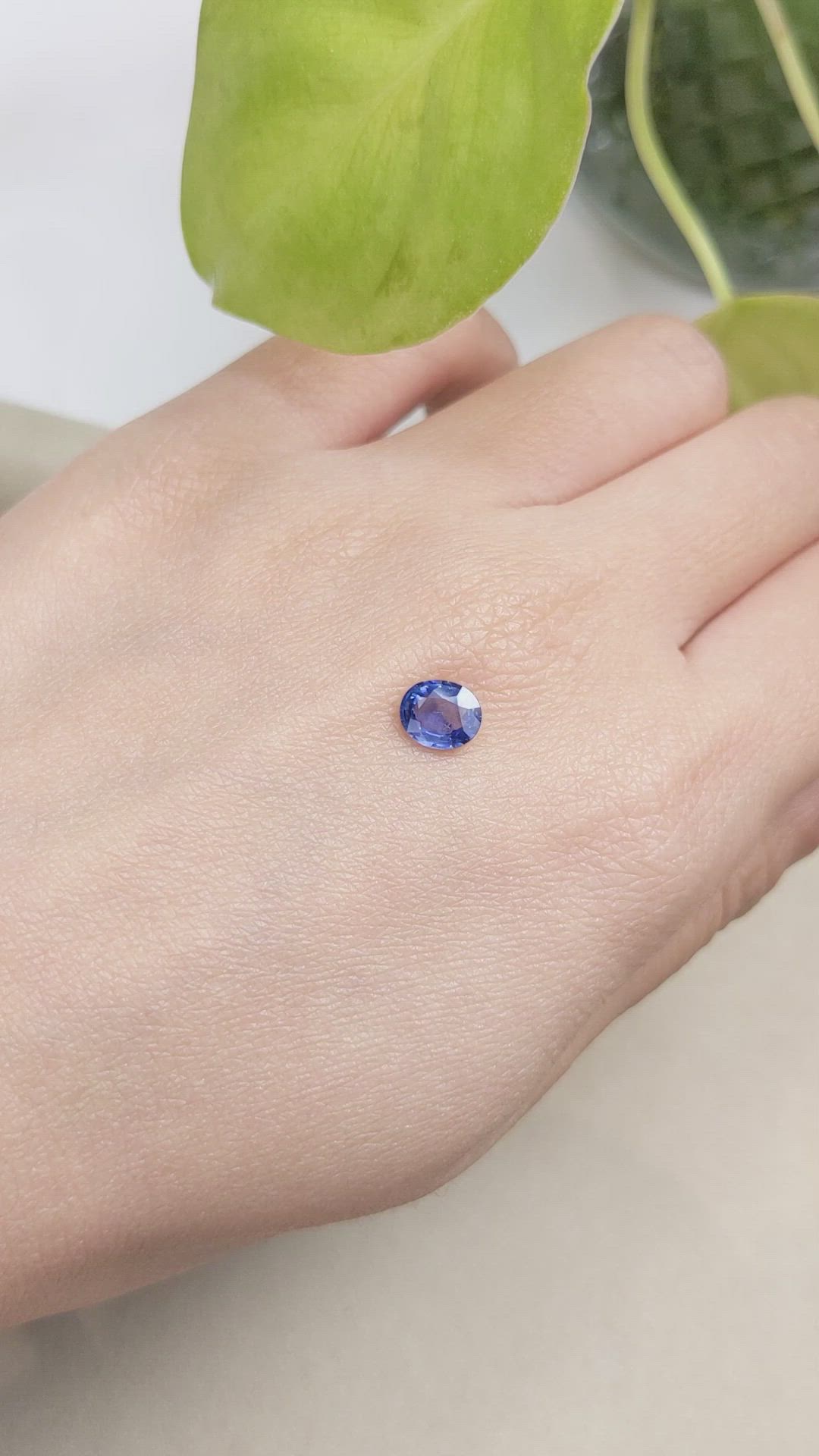 1.10 Ct. Blue Sapphire from Ceylon (Sri Lanka) Size Video