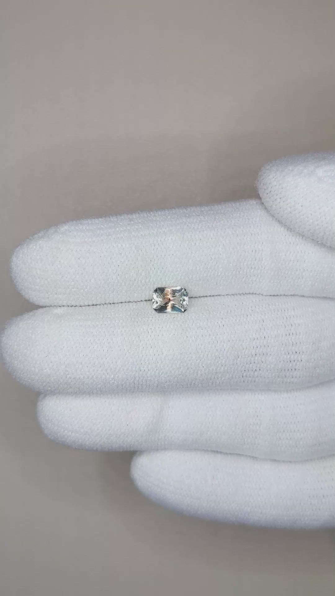 0.58 Ct. Bi Color Sapphire from Ceylon (Sri Lanka) Size Video