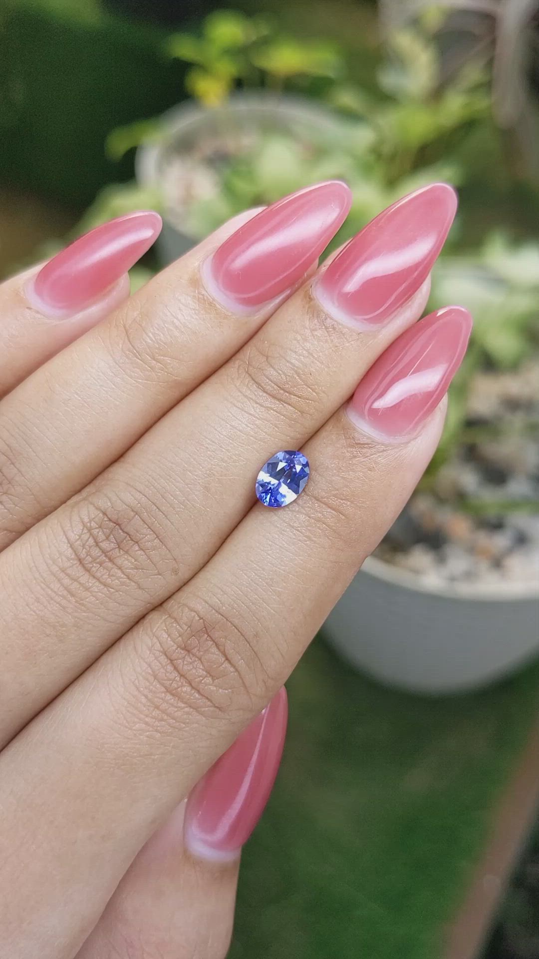 0.94 Ct. Blue Sapphire from Ceylon (Sri Lanka) Size Video