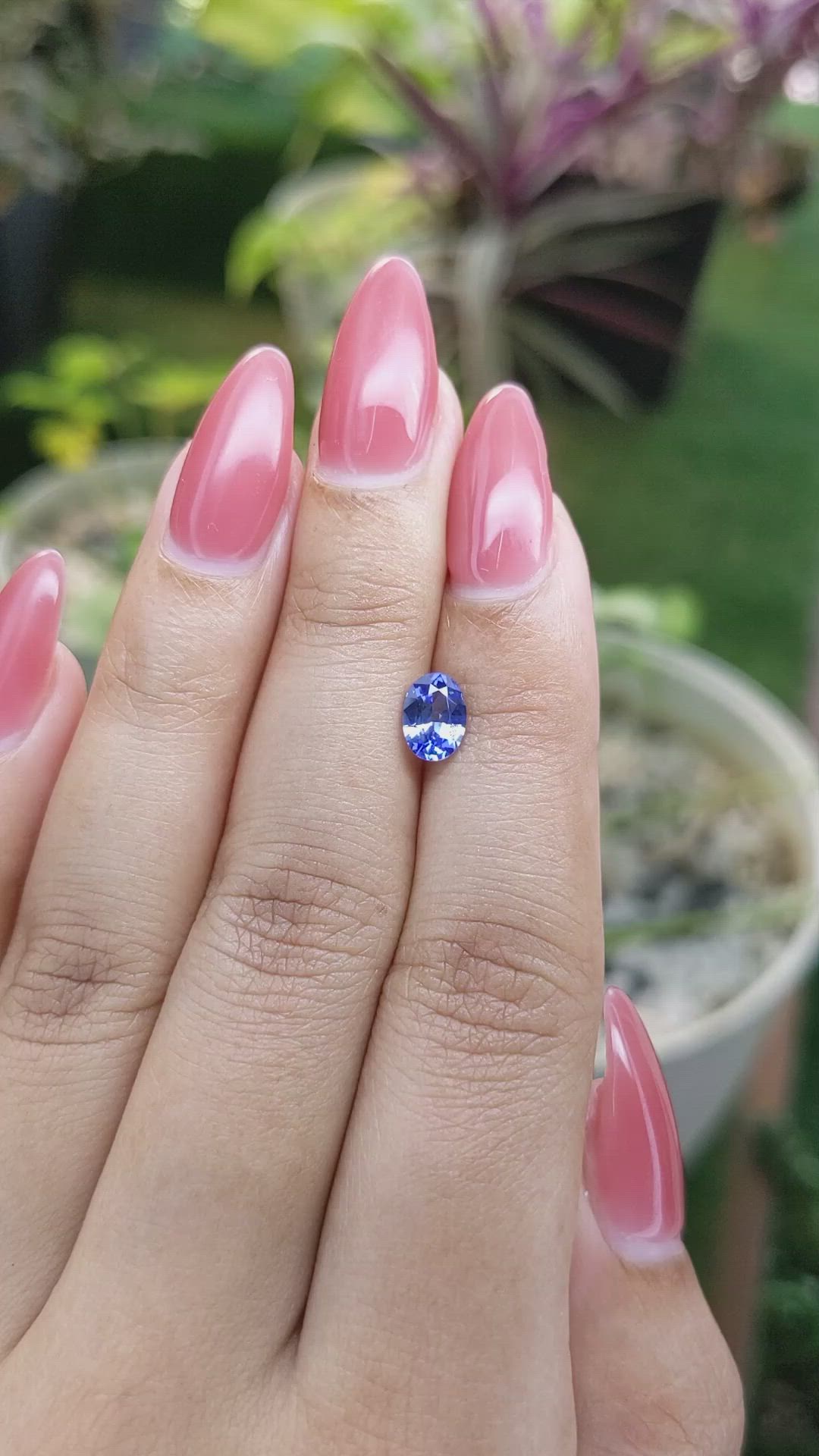 0.94 Ct. Blue Sapphire from Ceylon (Sri Lanka) Size Video