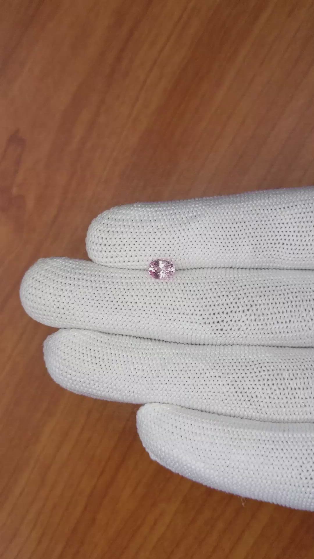0.69 Ct. Pink Sapphire from Ceylon (Sri Lanka) Size Video
