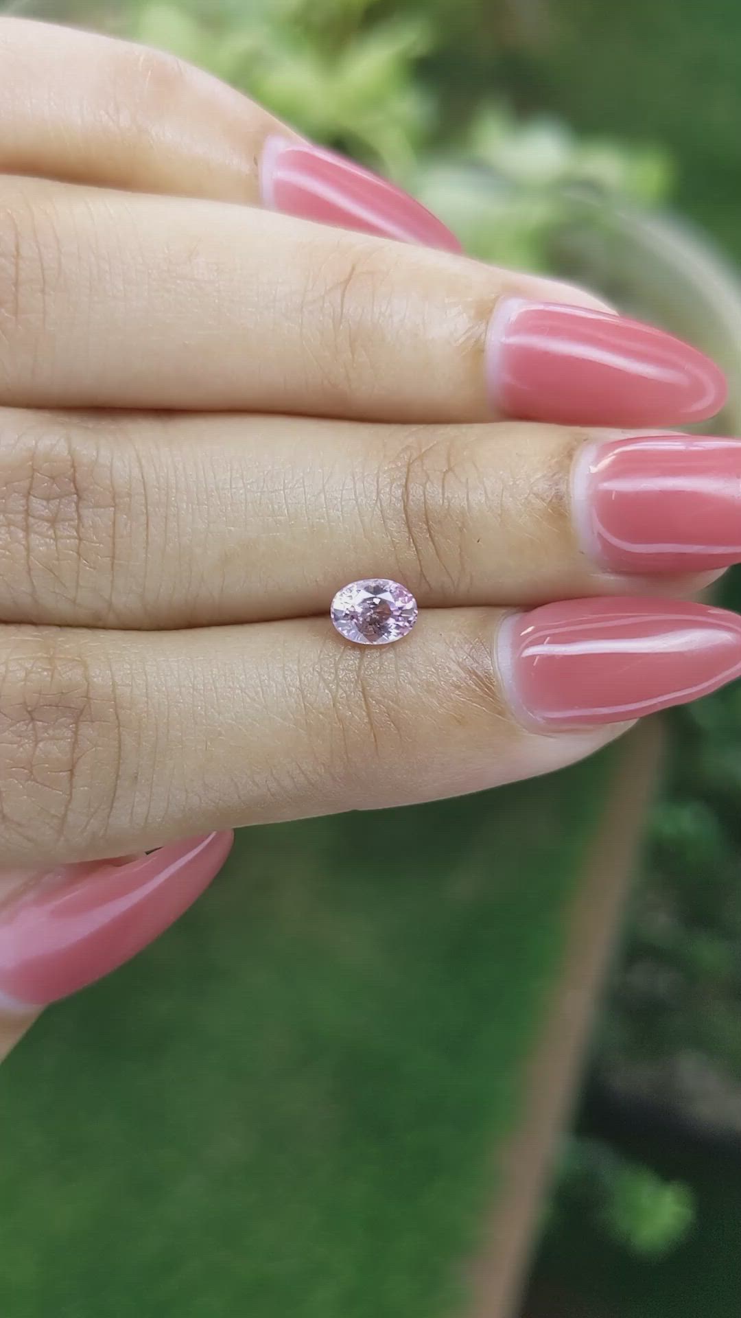 0.69 Ct. Pink Sapphire from Ceylon (Sri Lanka) Size Video