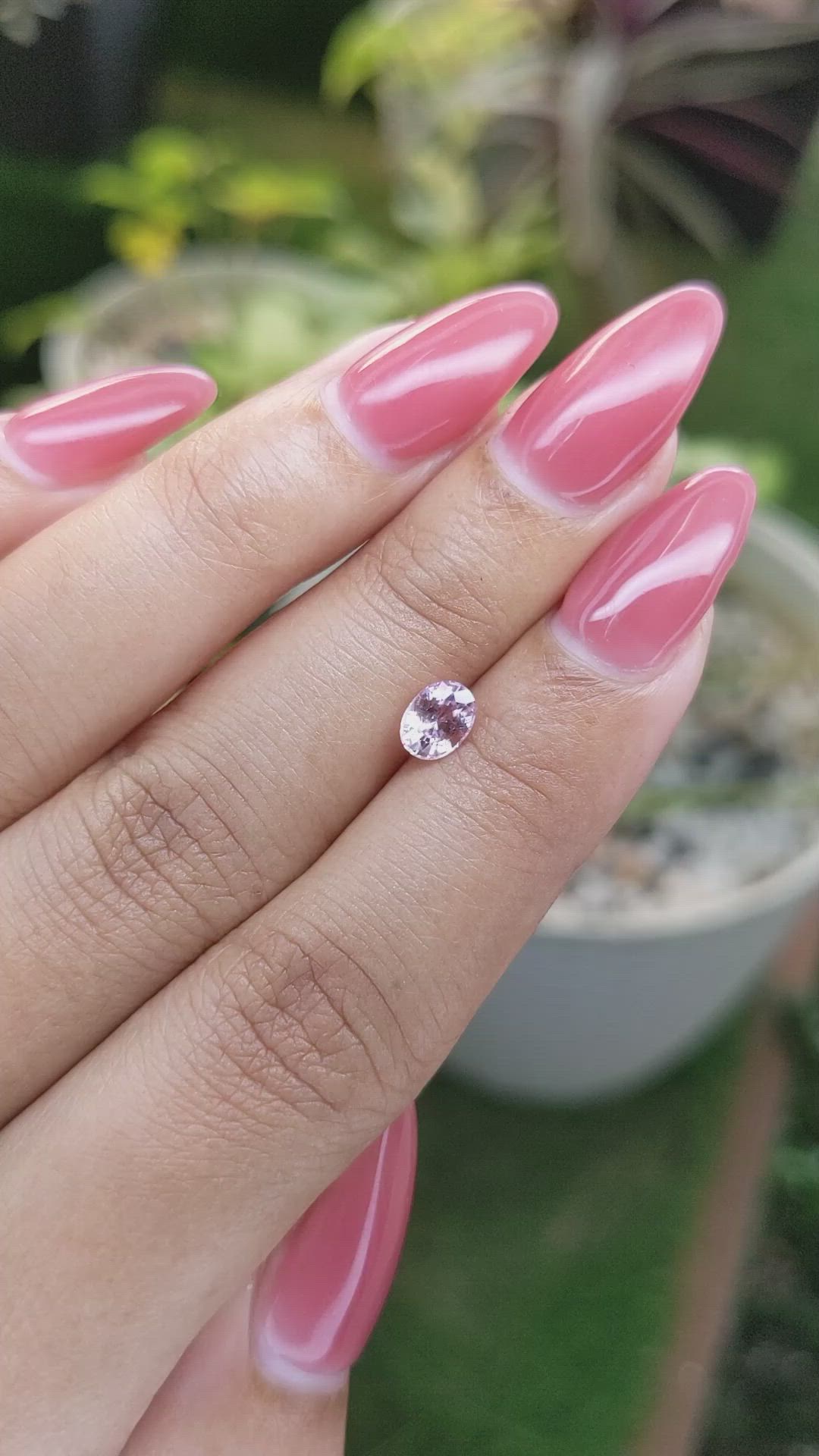 0.69 Ct. Pink Sapphire from Ceylon (Sri Lanka) Size Video