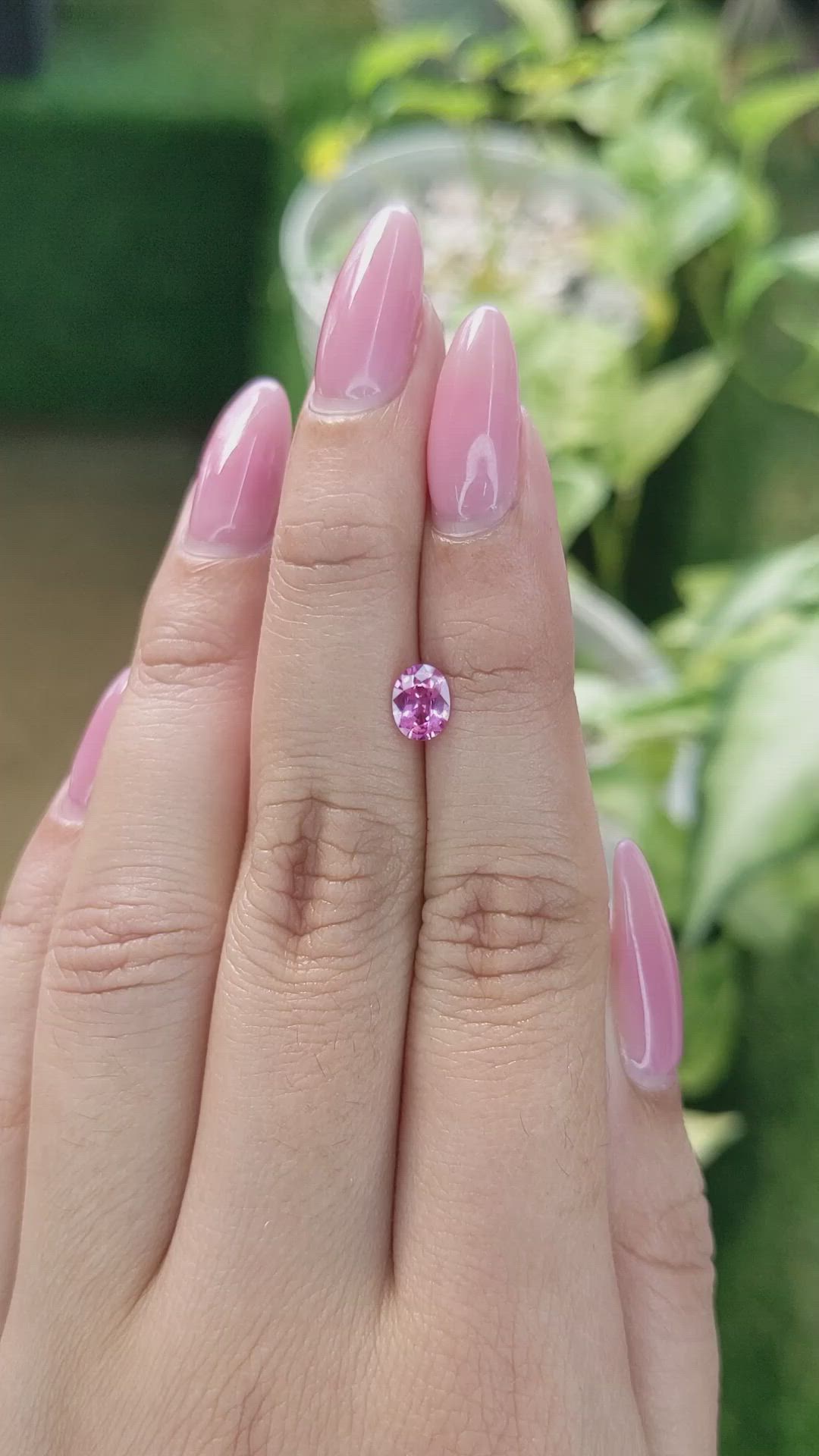 0.62 Ct. Pink Sapphire from Ceylon (Sri Lanka) Size Video