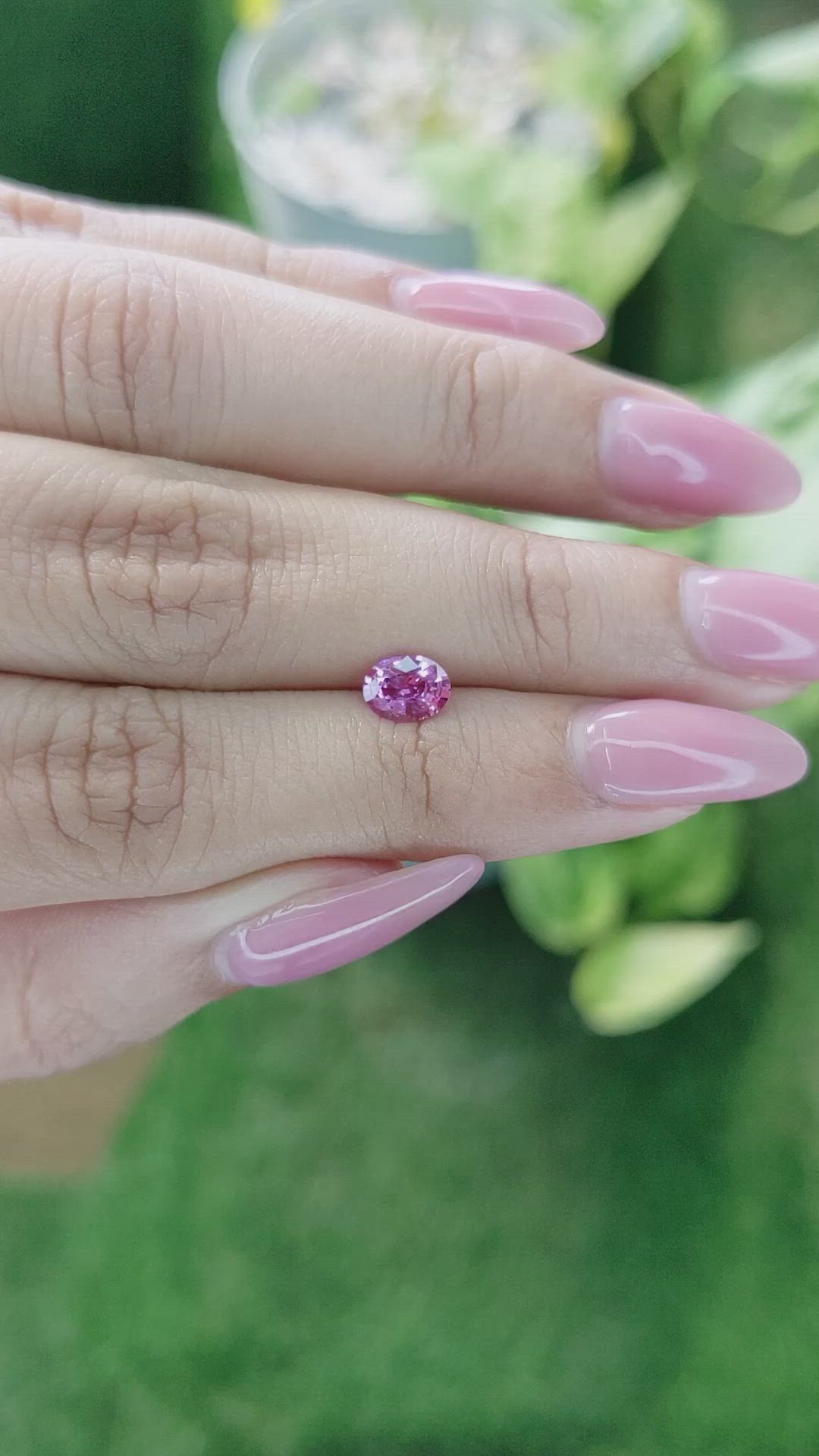 0.62 Ct. Pink Sapphire from Ceylon (Sri Lanka) Size Video