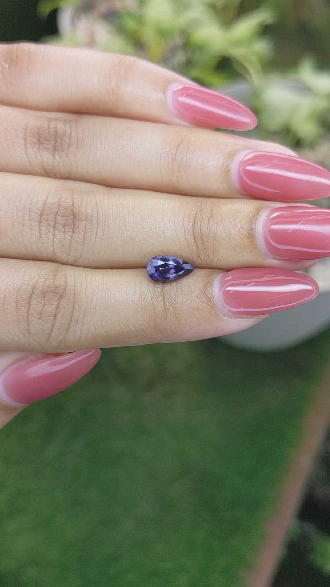 1.44 Ct. Purple Sapphire from Ceylon (Sri Lanka) Size Video