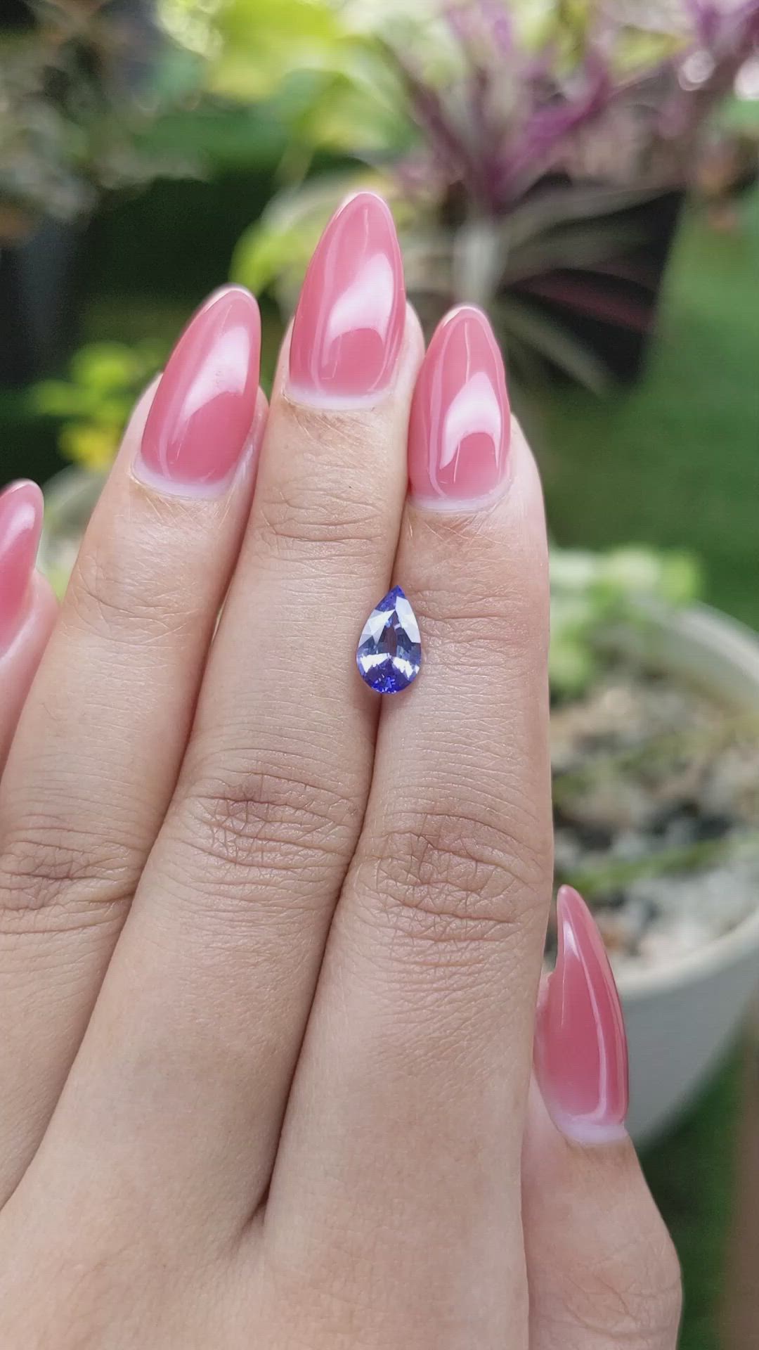 1.25 Ct. Blue Sapphire from Ceylon (Sri Lanka) Size Video