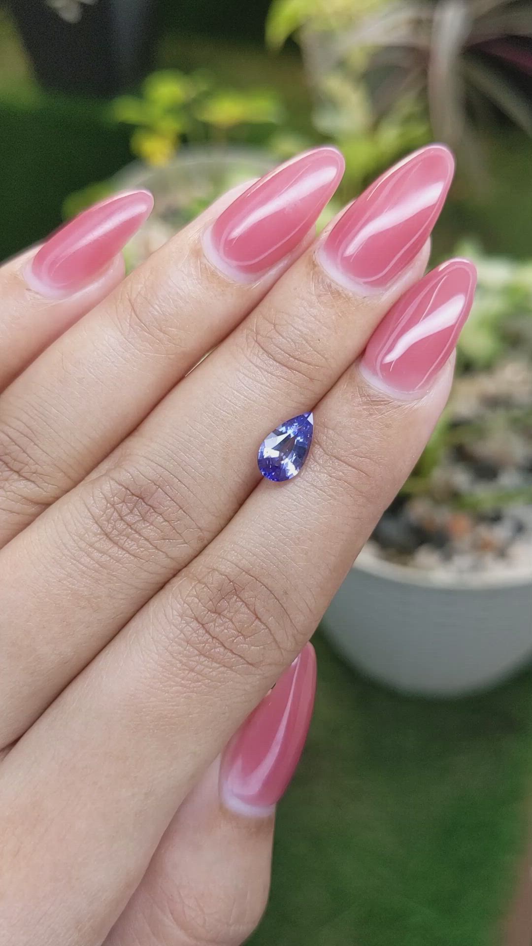 1.25 Ct. Blue Sapphire from Ceylon (Sri Lanka) Size Video