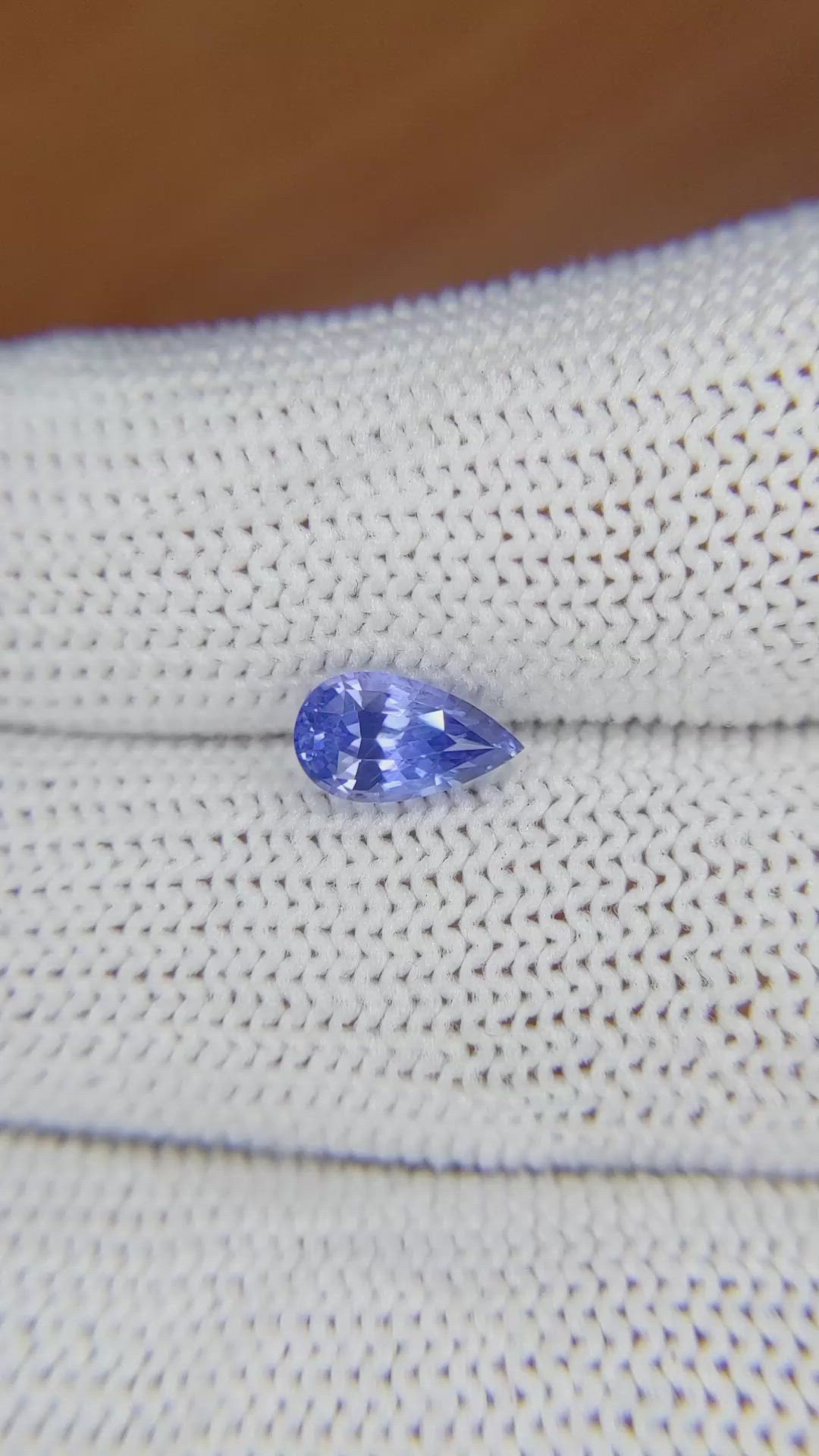1.34 Ct. Blue Sapphire from Ceylon (Sri Lanka) Size Video