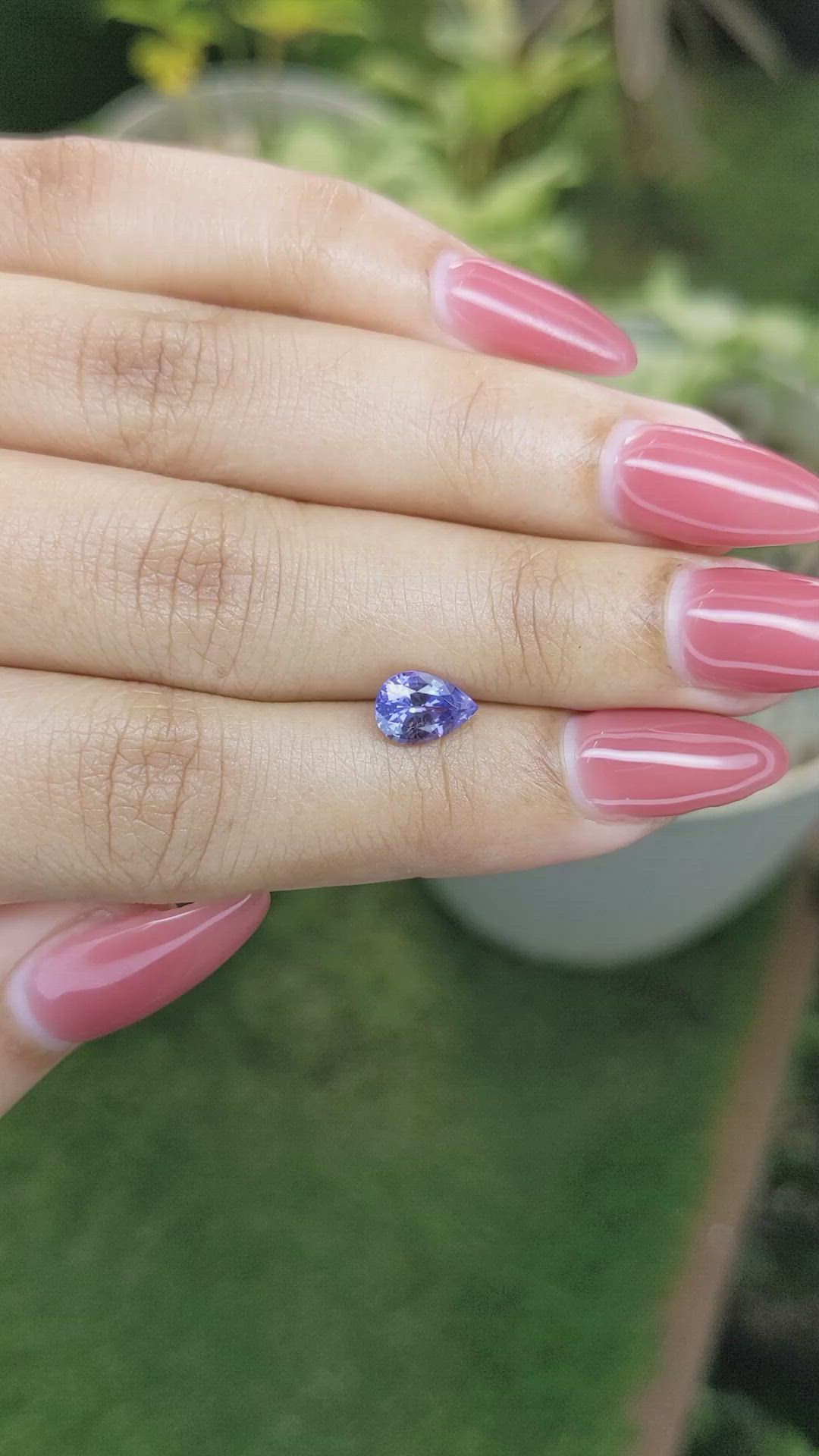 1.24 Ct. Blue Sapphire from Ceylon (Sri Lanka) Size Video
