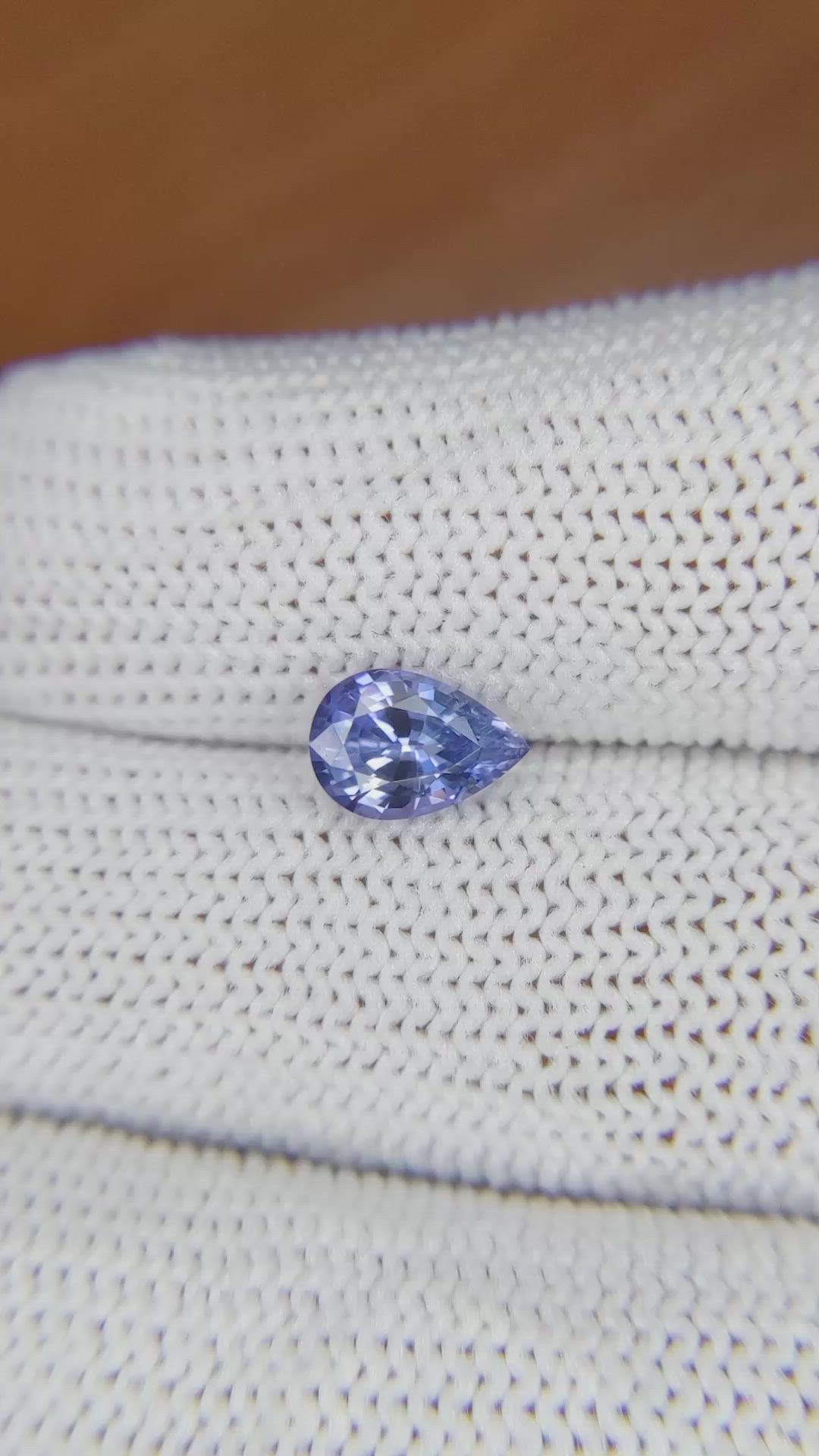 1.24 Ct. Blue Sapphire from Ceylon (Sri Lanka) Size Video