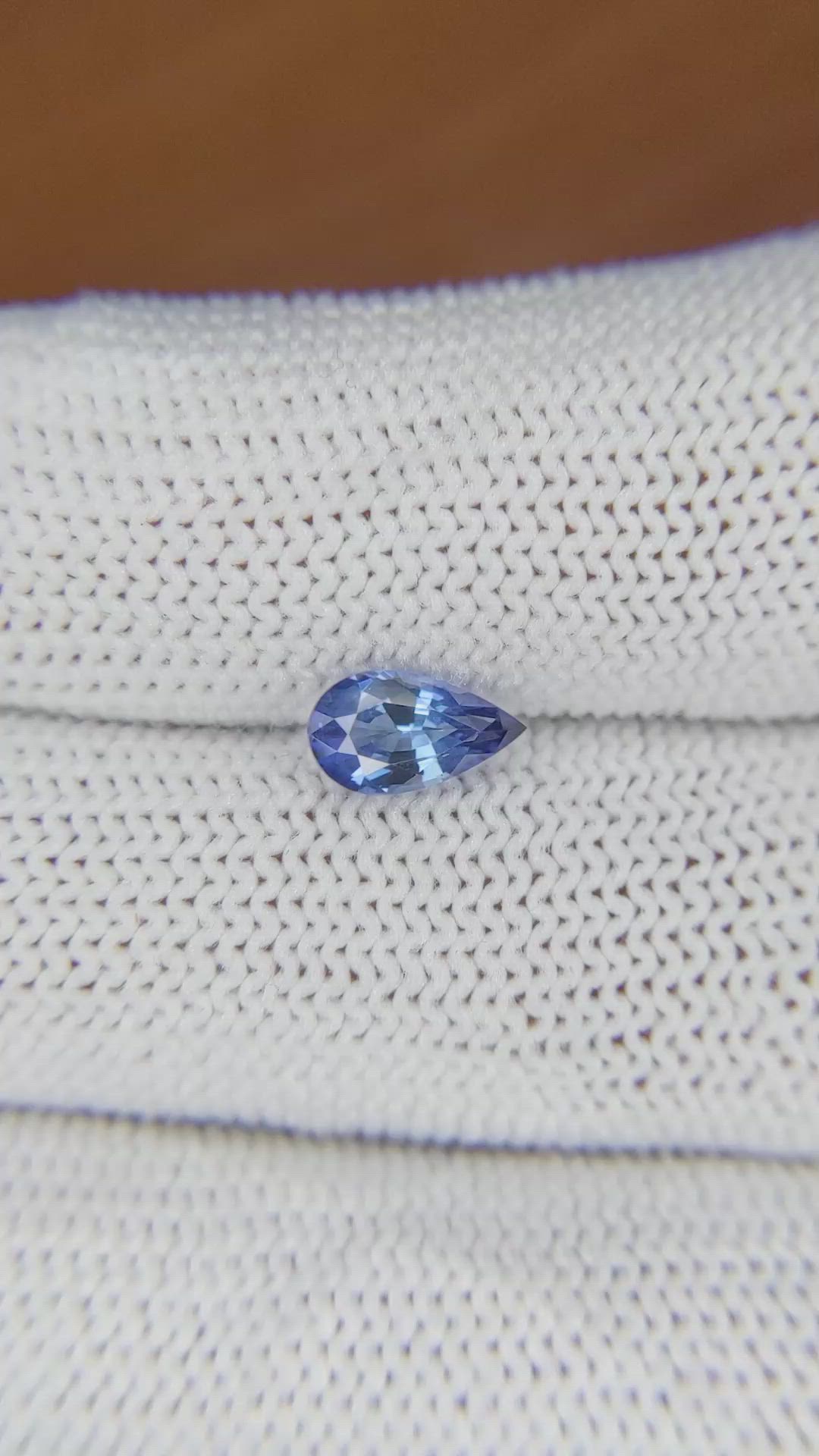 0.94 Ct. Blue Sapphire from Ceylon (Sri Lanka) Size Video