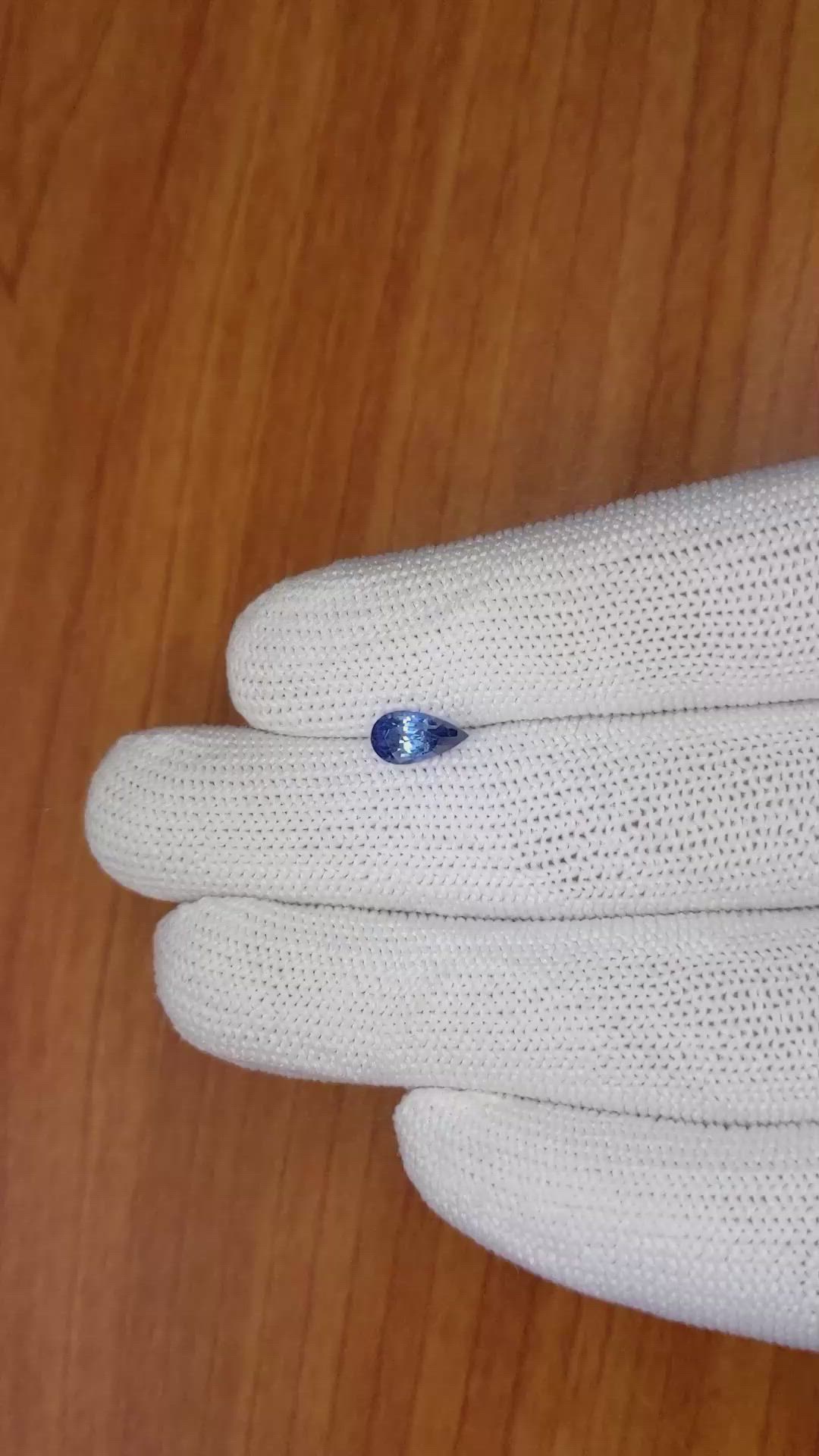1.13 Ct. Blue Sapphire from Ceylon (Sri Lanka) Size Video