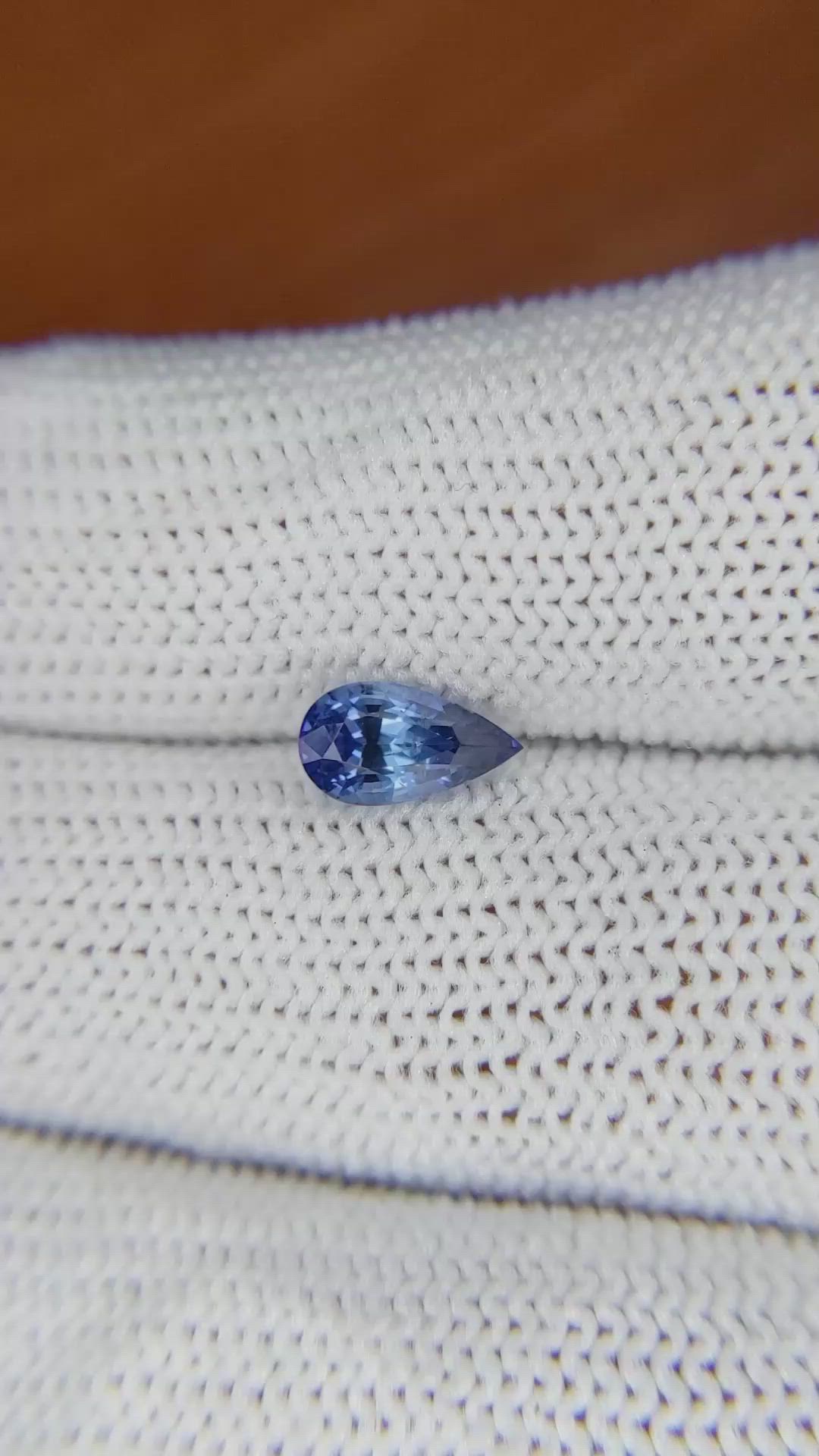 1.13 Ct. Blue Sapphire from Ceylon (Sri Lanka) Size Video