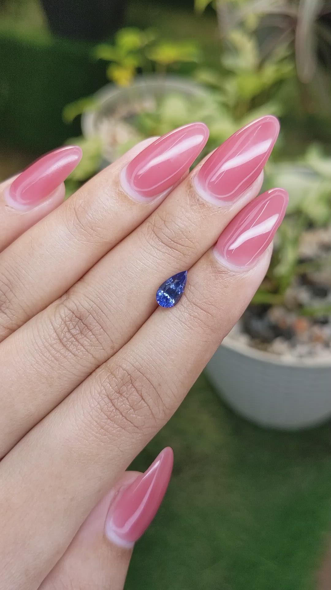 1.13 Ct. Blue Sapphire from Ceylon (Sri Lanka) Size Video
