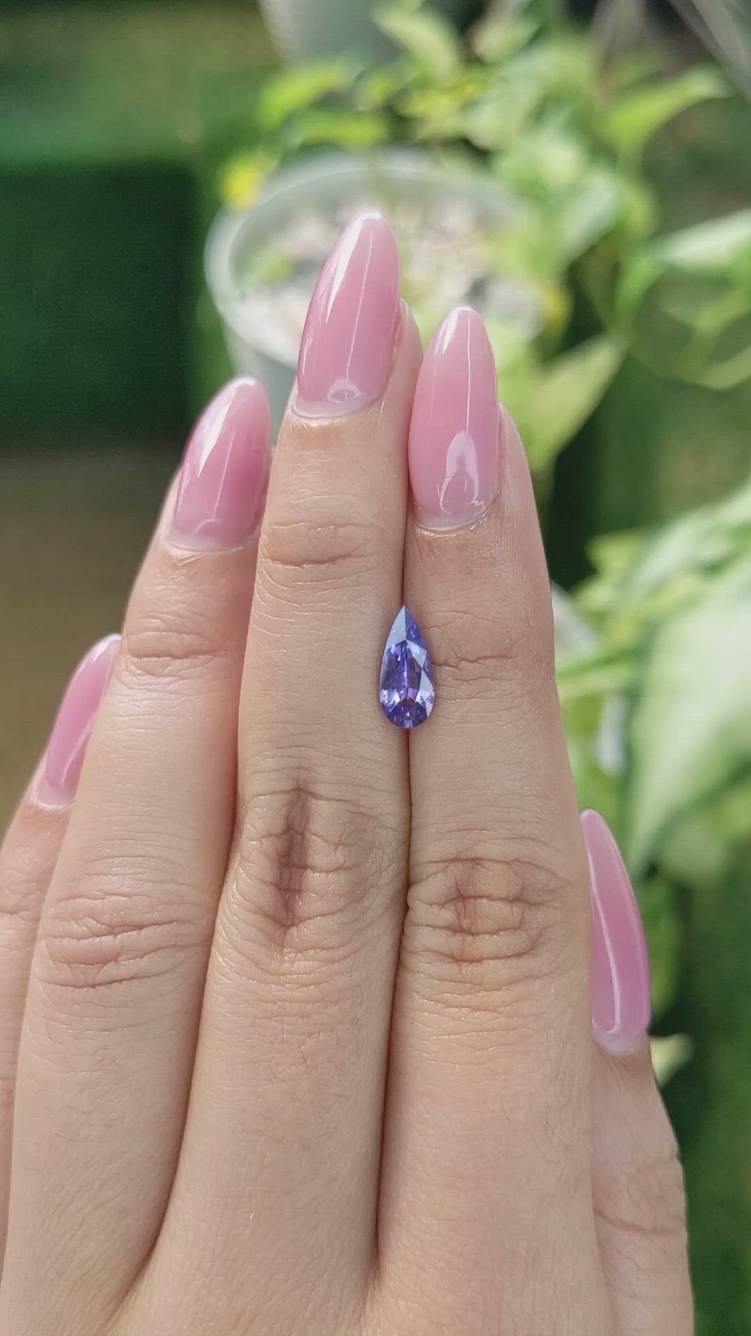1.16 Ct. Bluish Purple Sapphire from Ceylon (Sri Lanka) Size Video