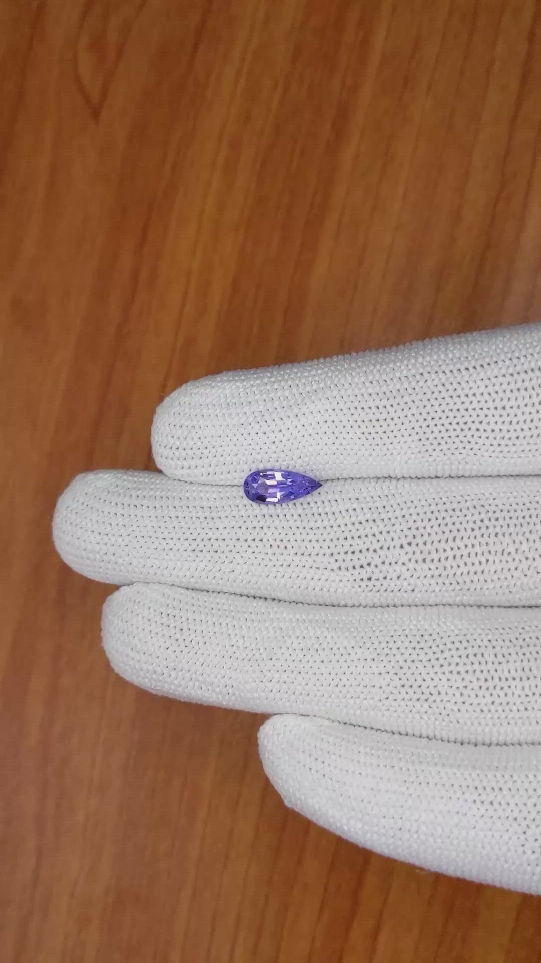 1.16 Ct. Bluish Purple Sapphire from Ceylon (Sri Lanka) Size Video