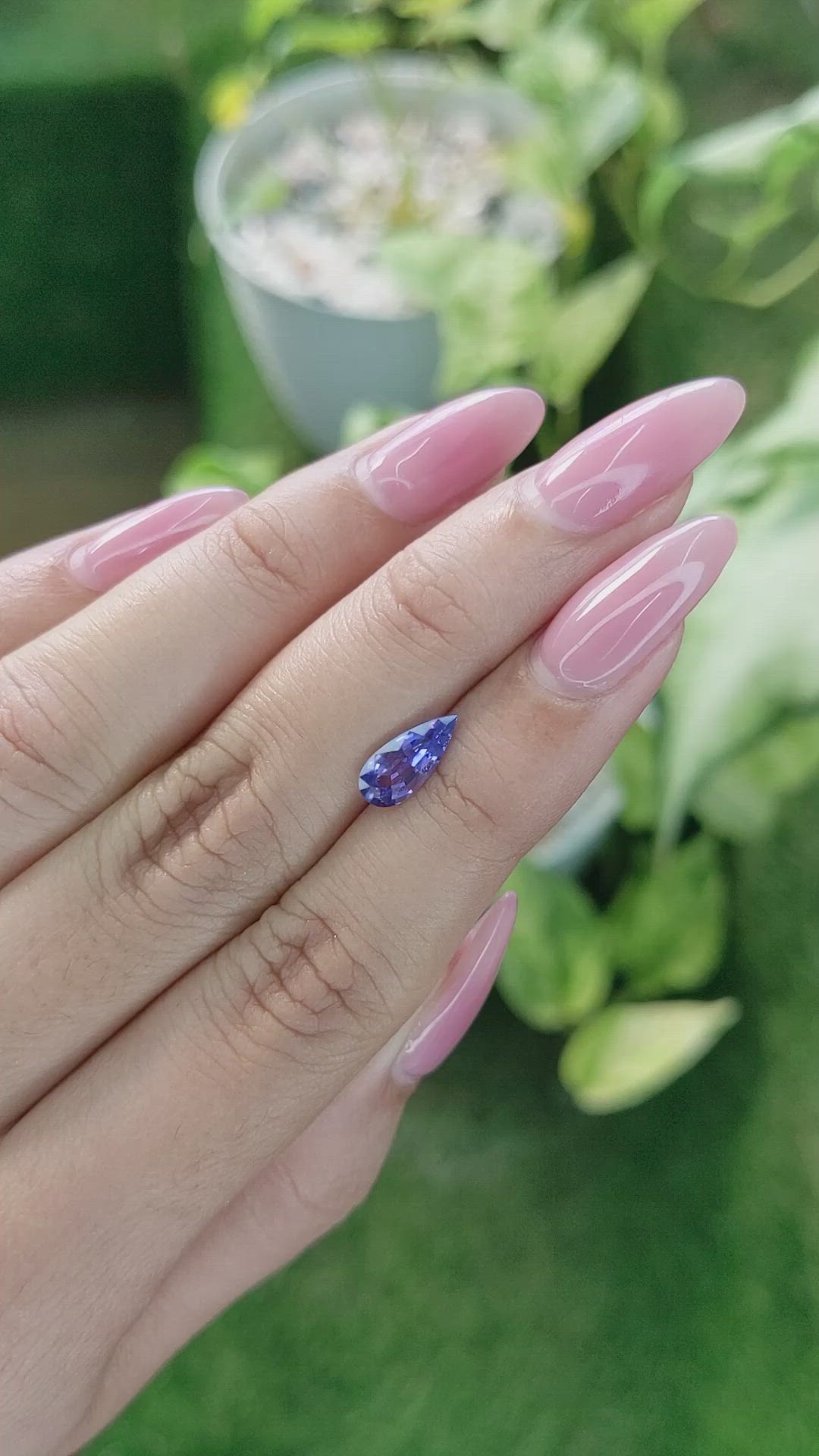 1.16 Ct. Bluish Purple Sapphire from Ceylon (Sri Lanka) Size Video