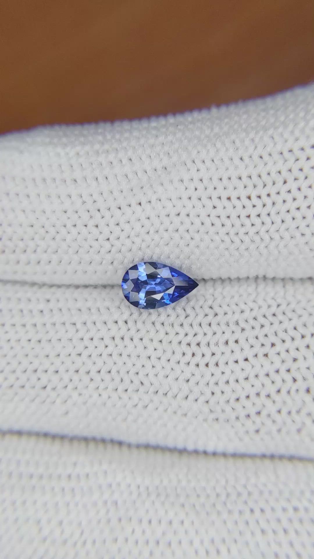 0.70 Ct. Blue Sapphire from Ceylon (Sri Lanka) Size Video